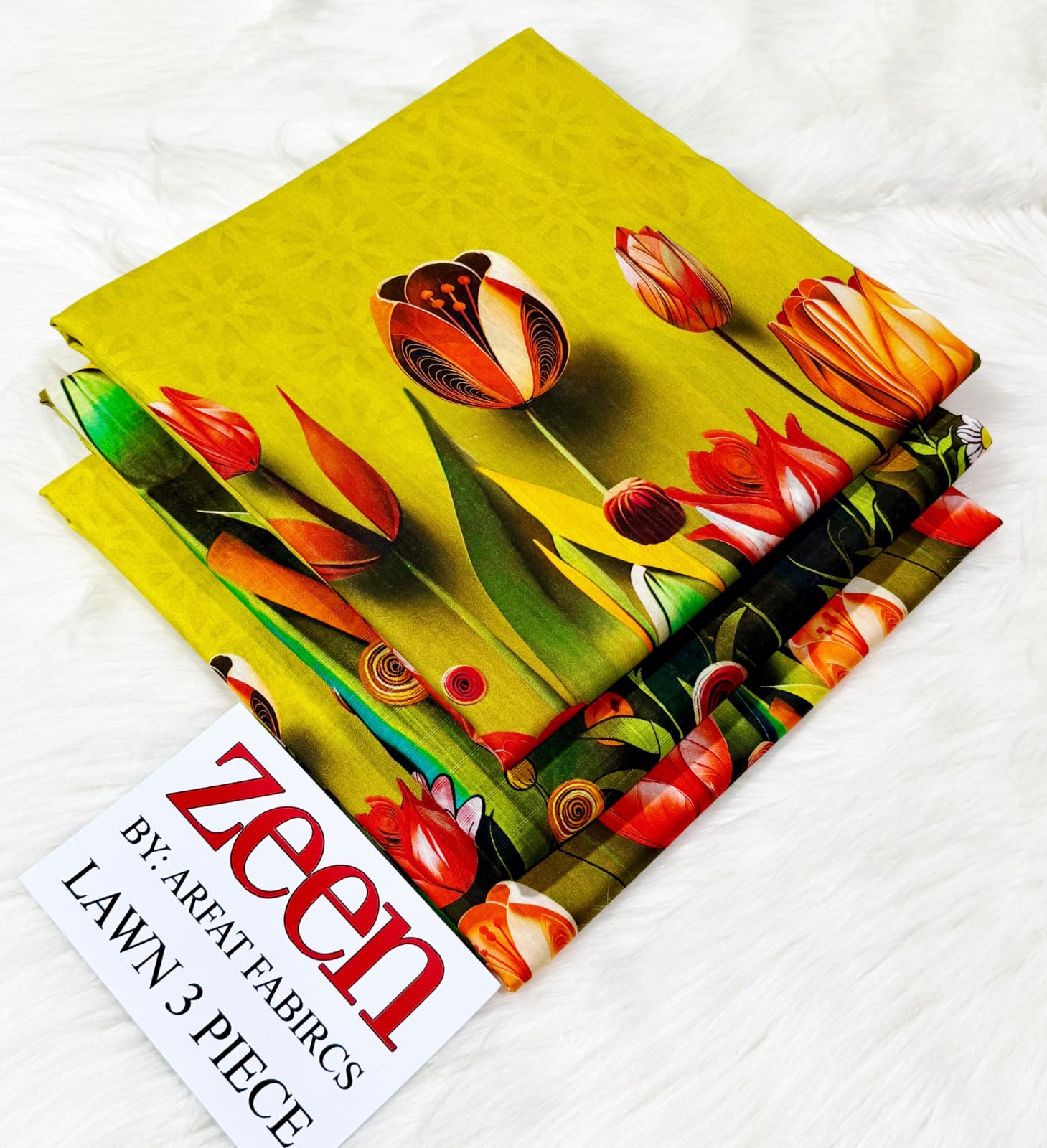 3 Piece Printed Lawn