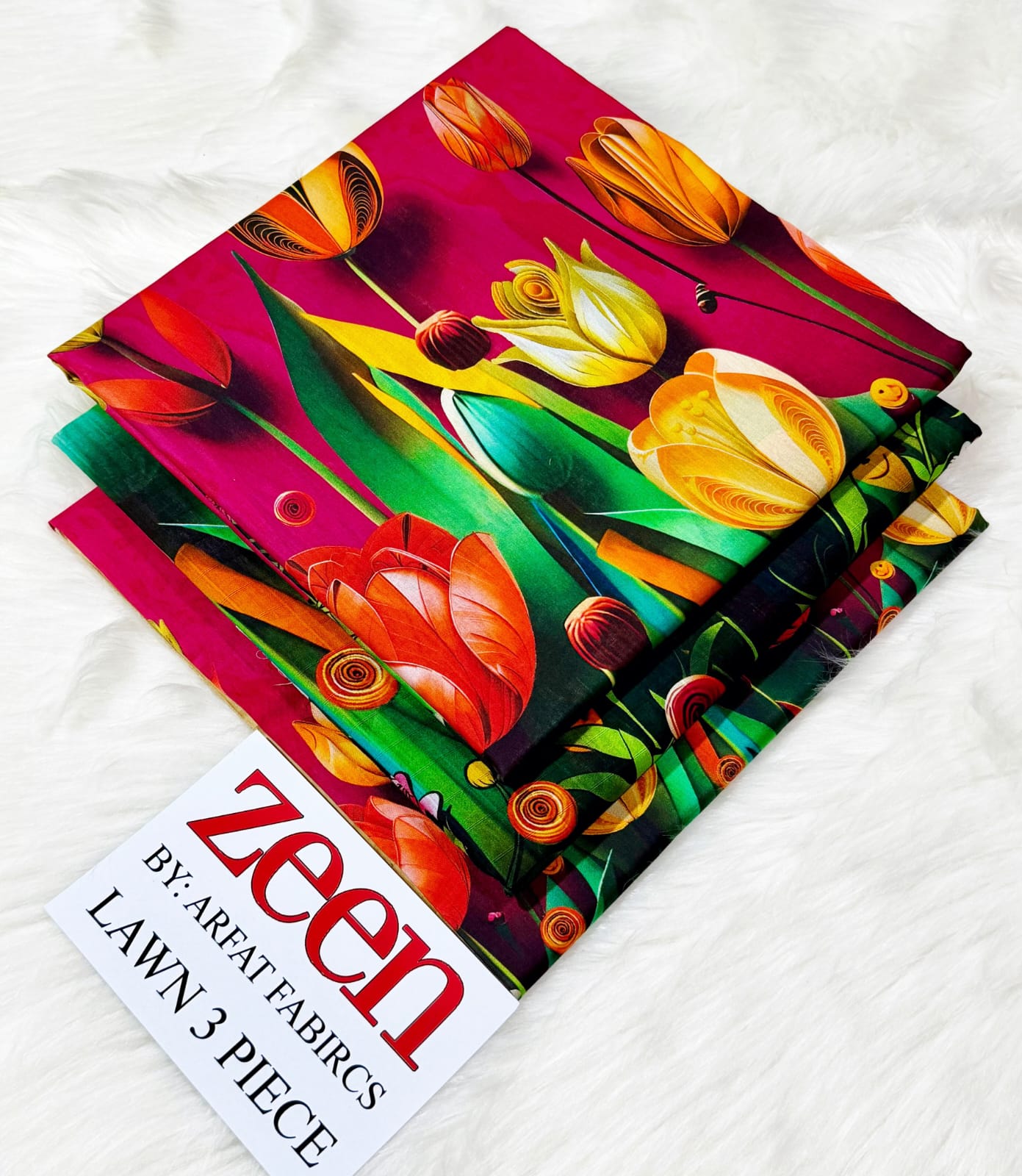 3 Piece Printed Lawn
