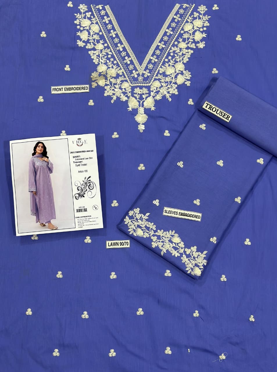 Lawn 2 Piece (Embroidered Summer Collection)