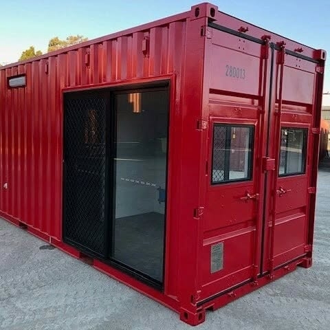 Red Shipping Container Office