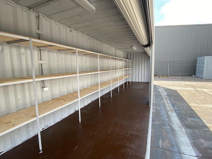 Modified Shipping Container with Roller Doors