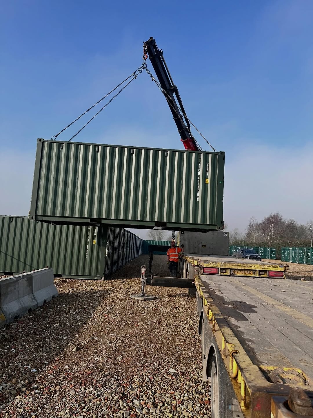 Modified Shipping Container with Shelving