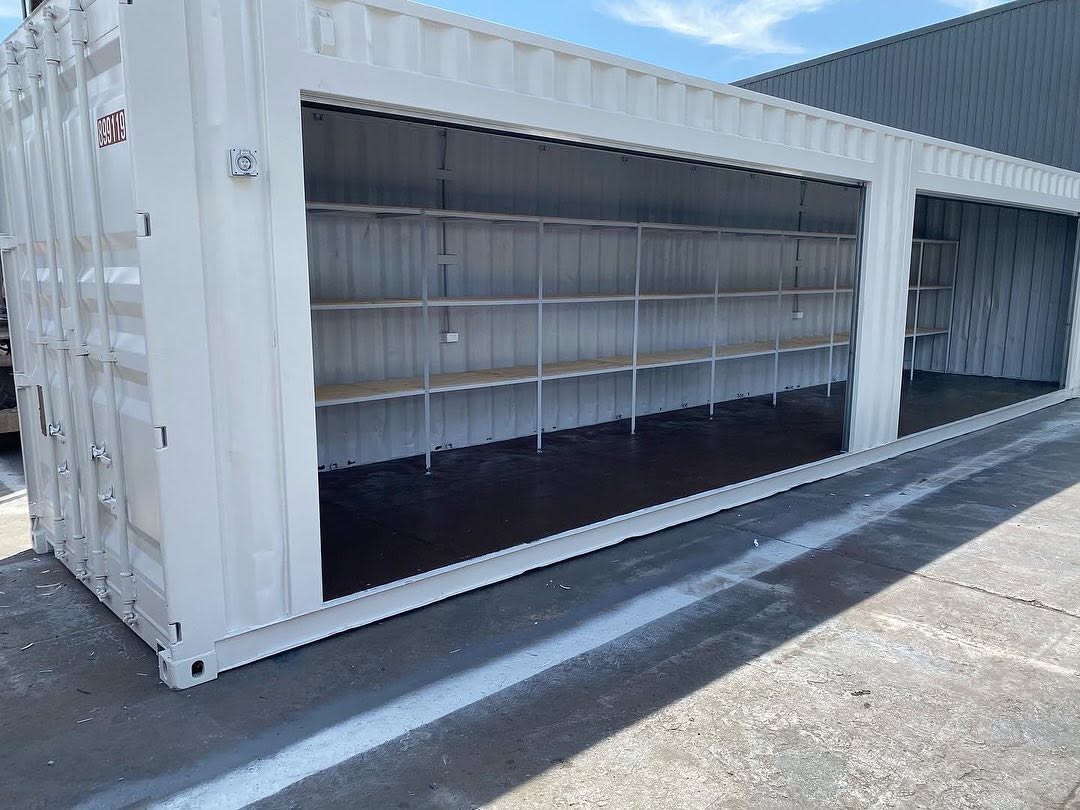 Modified Shipping Container with Roller Doors