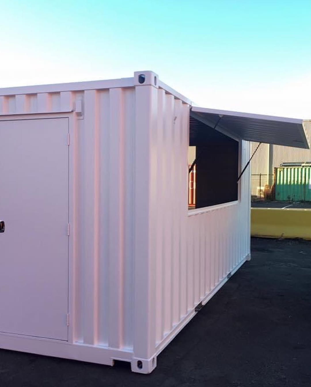 White Shipping Container Kiosk
