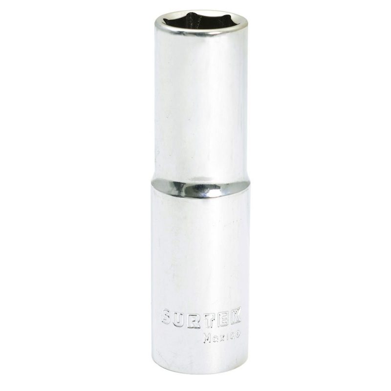 Dado largo cuadro de 1/2", 6 puntas, en pulgadas, 1/2", Surtek