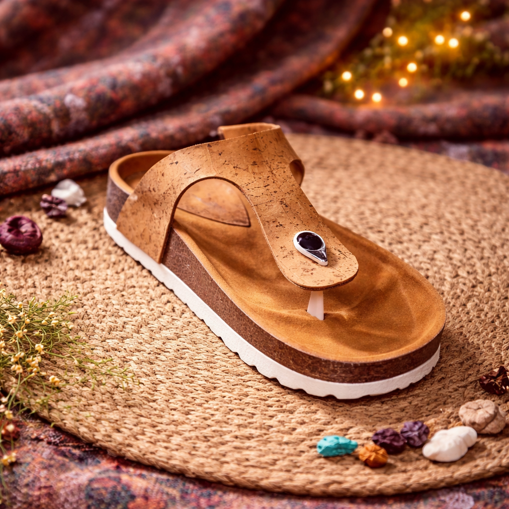 Sandale en liège naturel