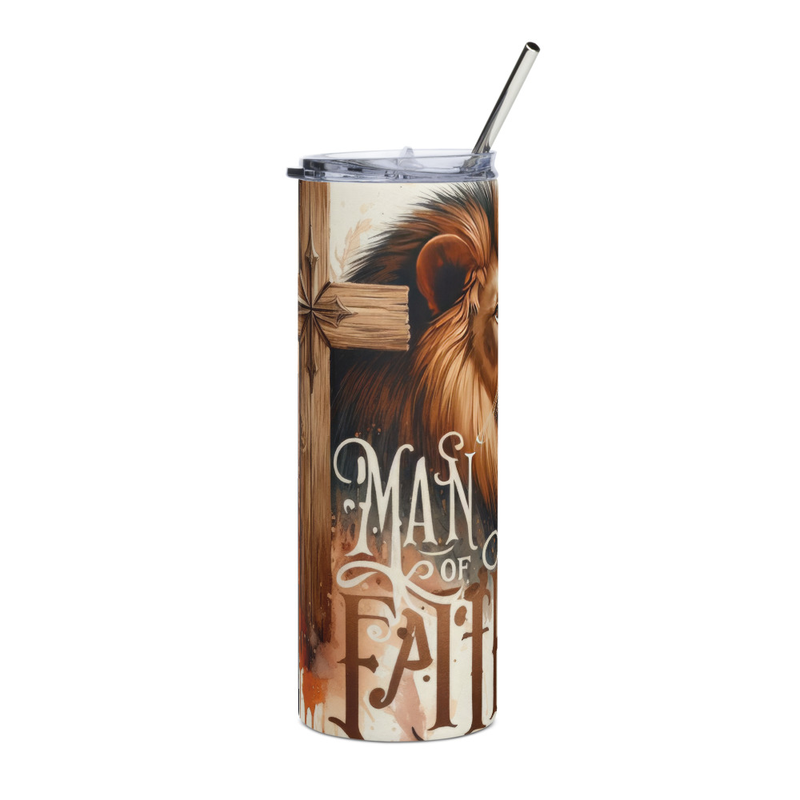 Man of Faith Stainless steel tumbler