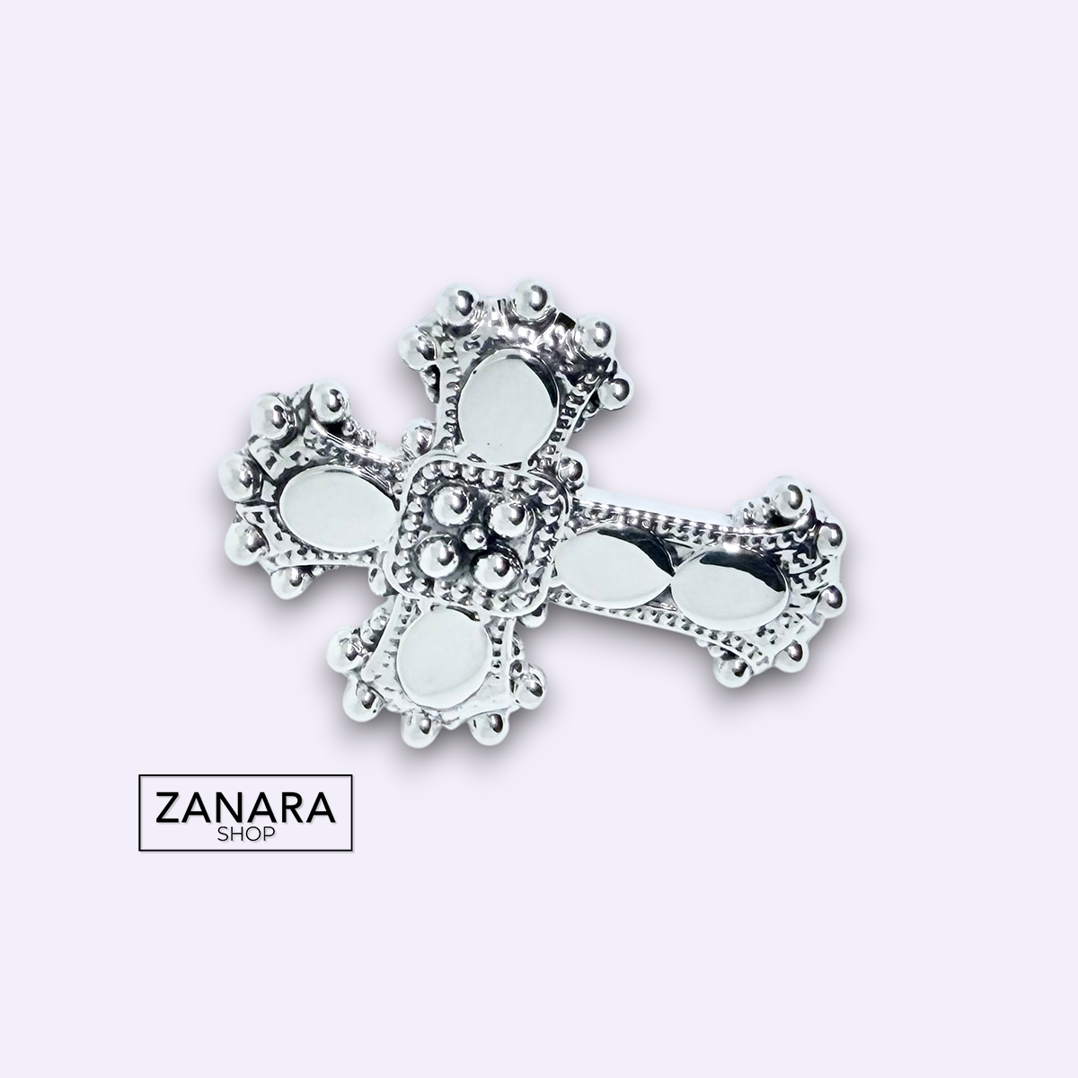 Anillo de Cruz Ornamentada de Plata 925, Electroformado 