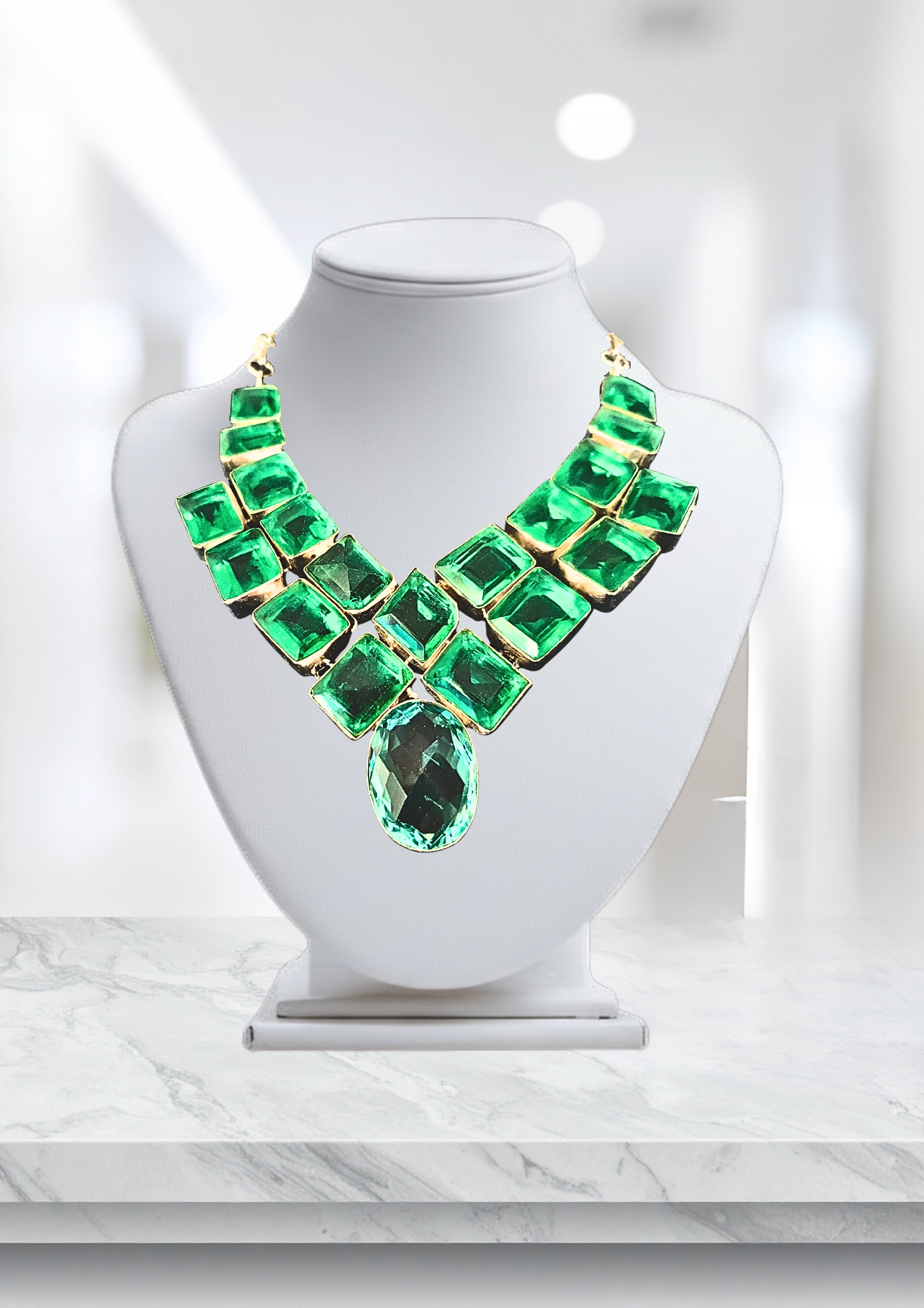Emerald Statement Necklace