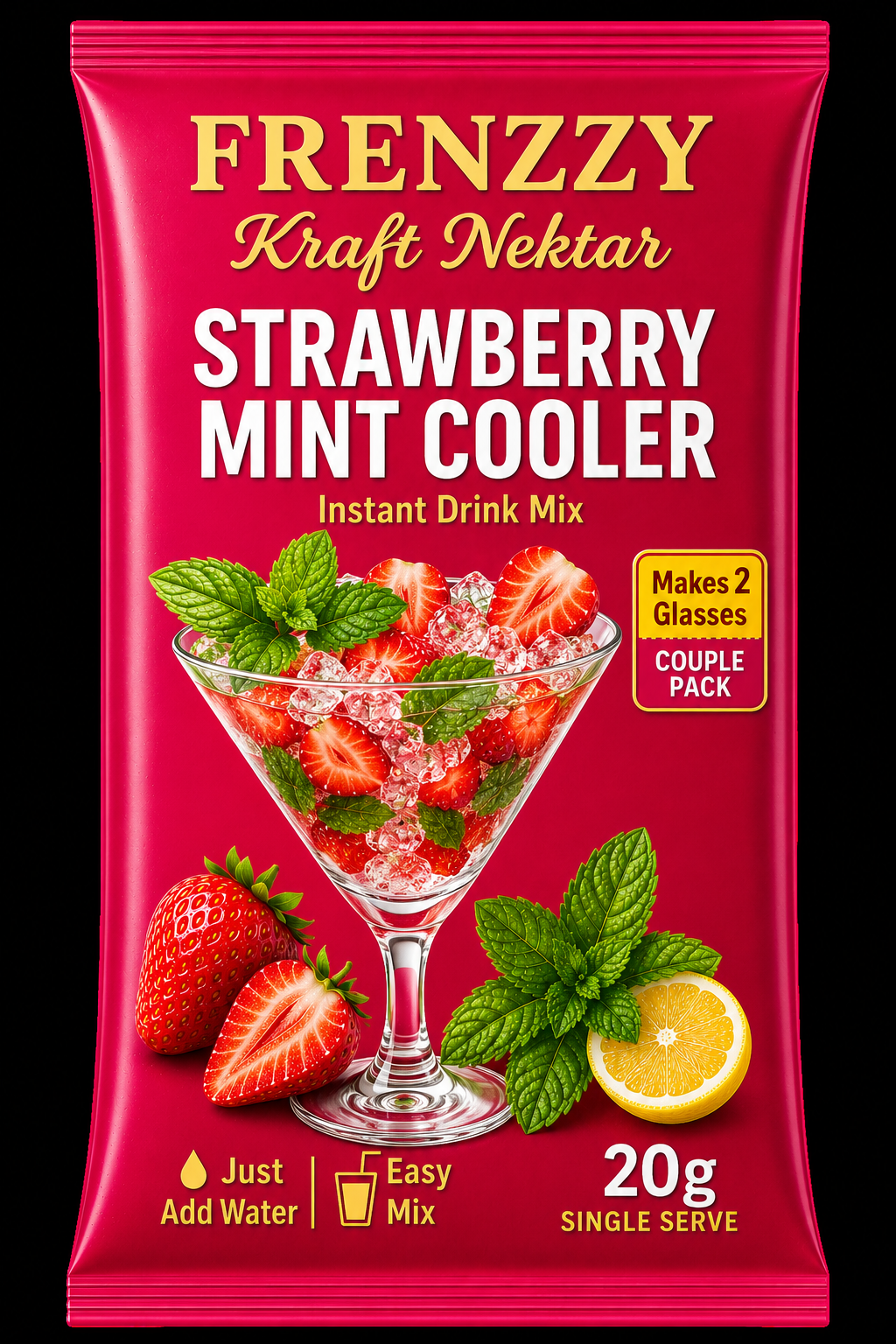 Strawberry Mint Cooler Instant Drink Mix (20g)