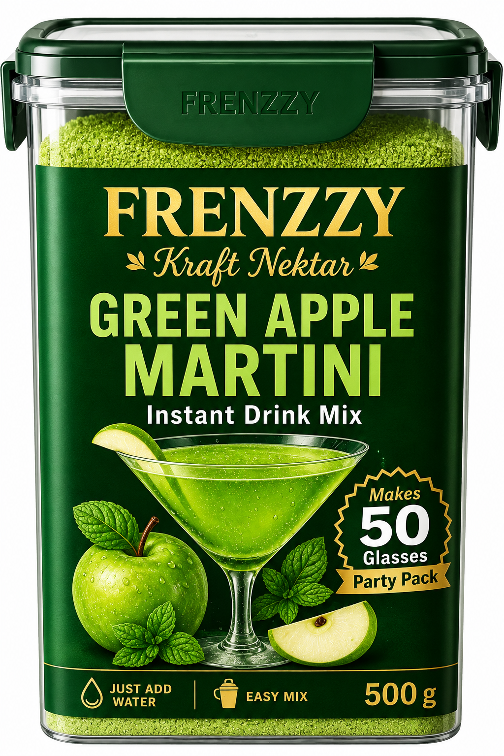 Frennzy Green Apple Martini Instant Drink Mix (500gm)