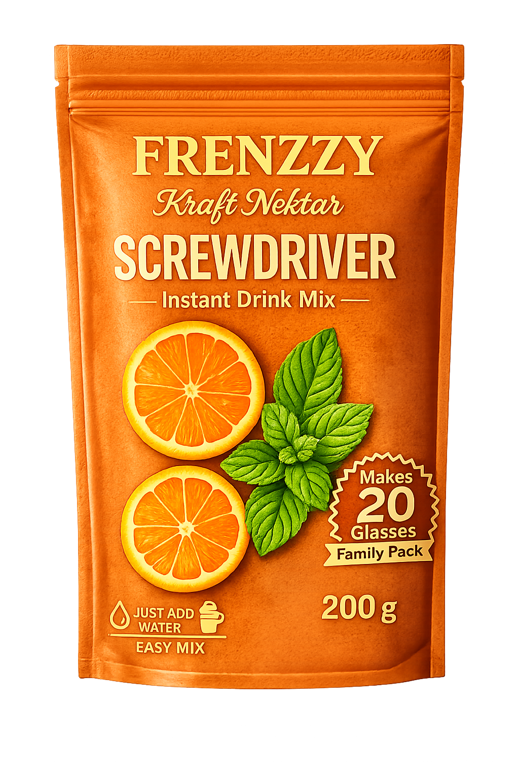 Frenzzy Kraft Nektar Screwdriver Instant Drink Mix (200gm)