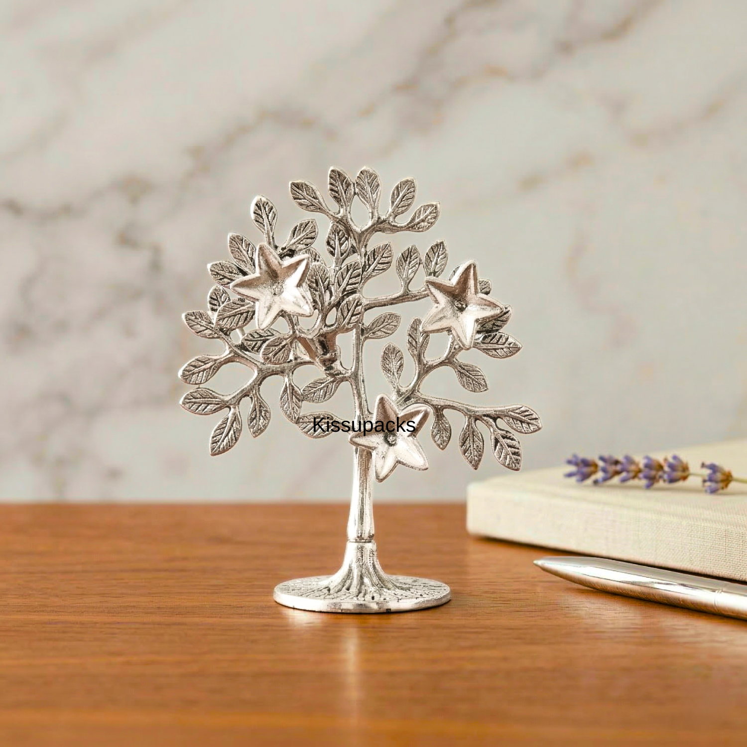 Silver Star Tree Showpiece
