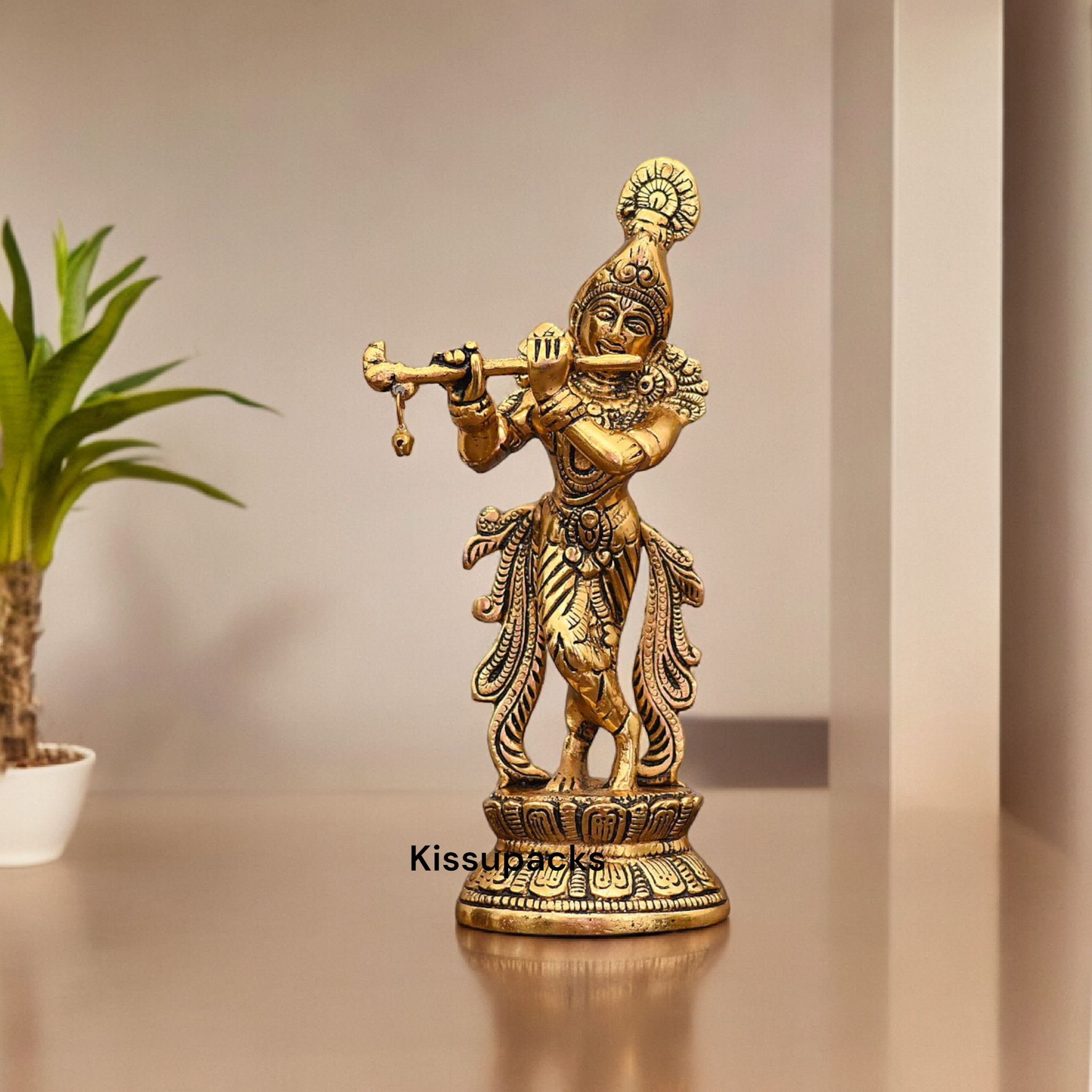 Brass Krishna Idol
