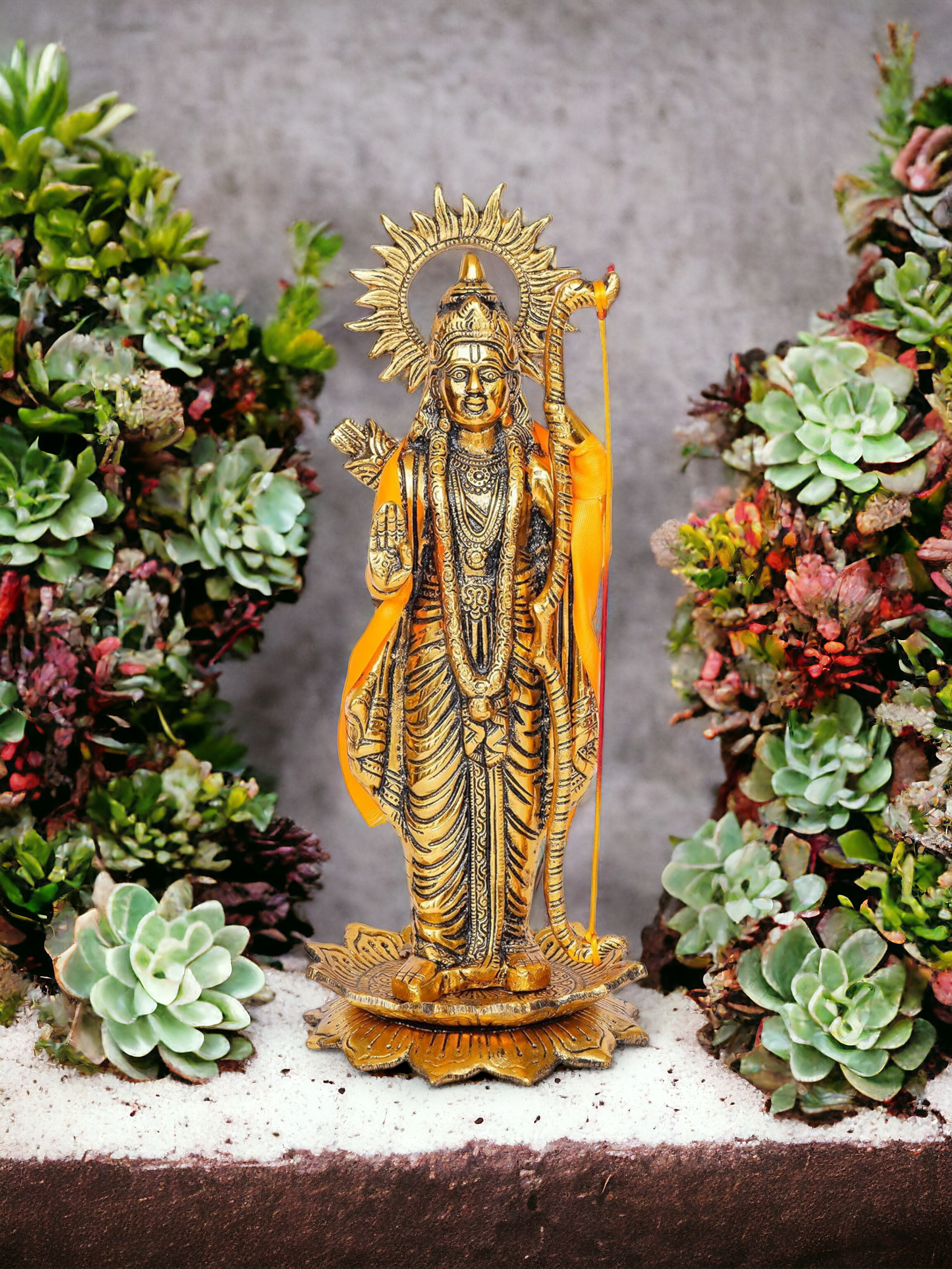 Gold Finish Lord Rama Idol