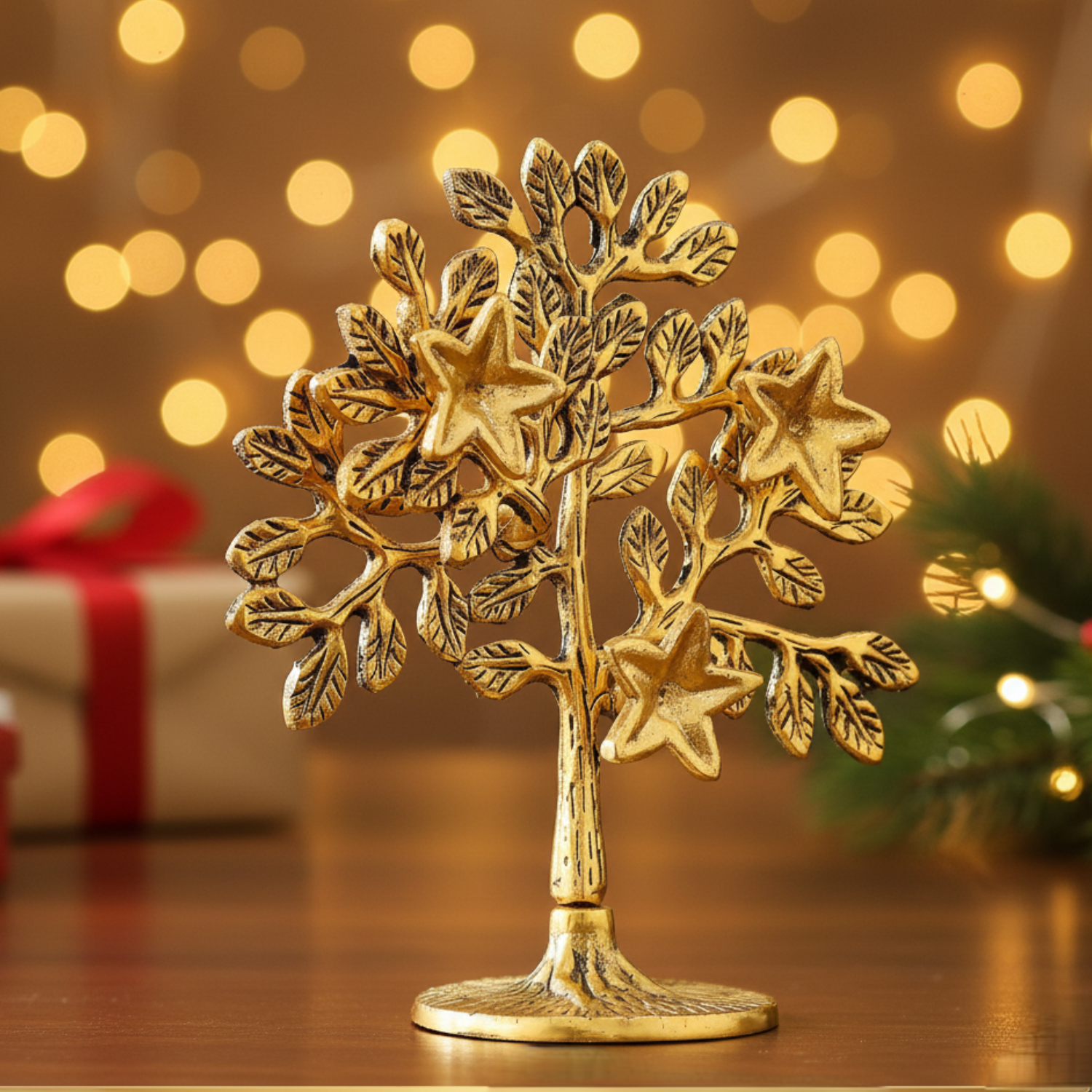 Golden Star Tree Decor