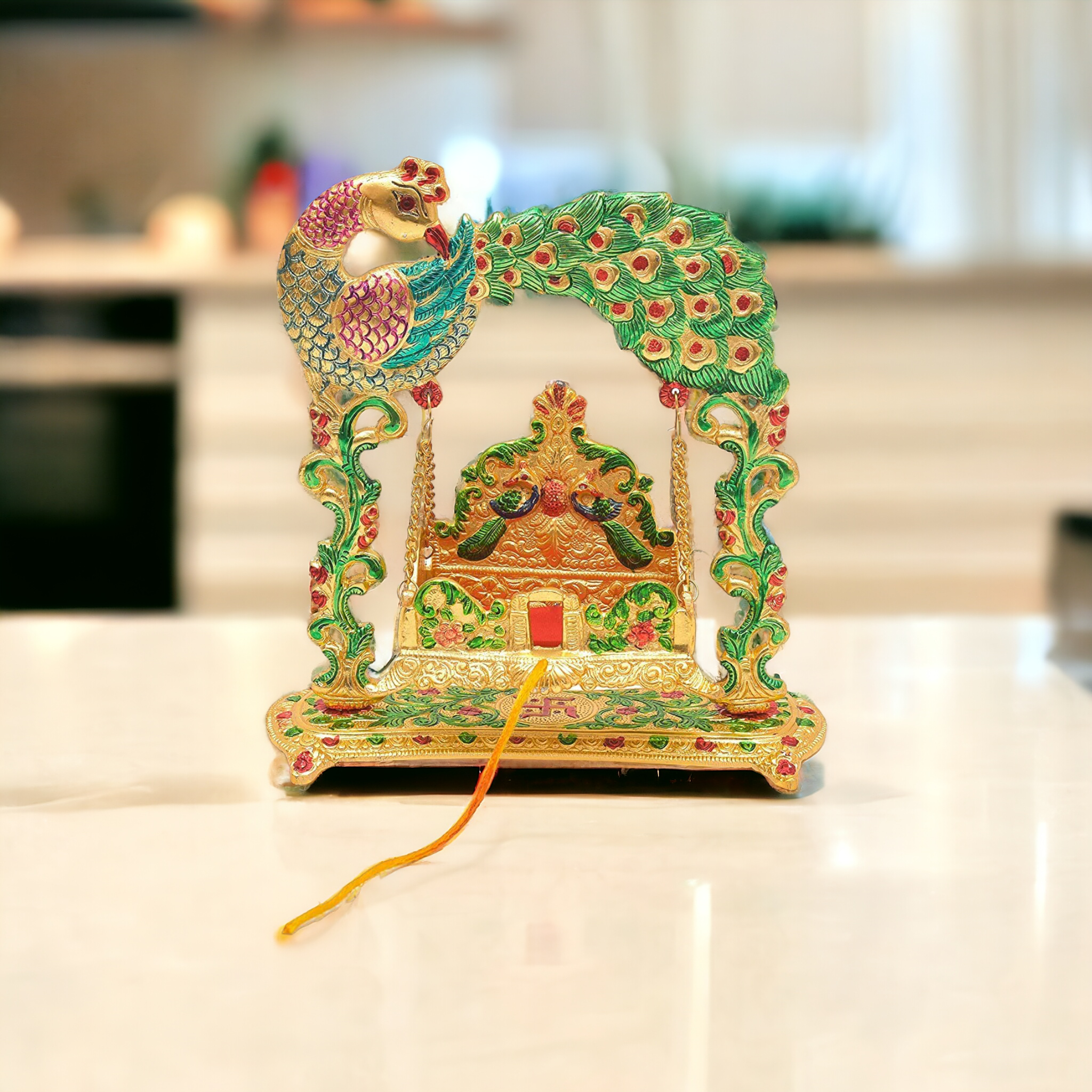 Decorative Peacock Miniature Swing