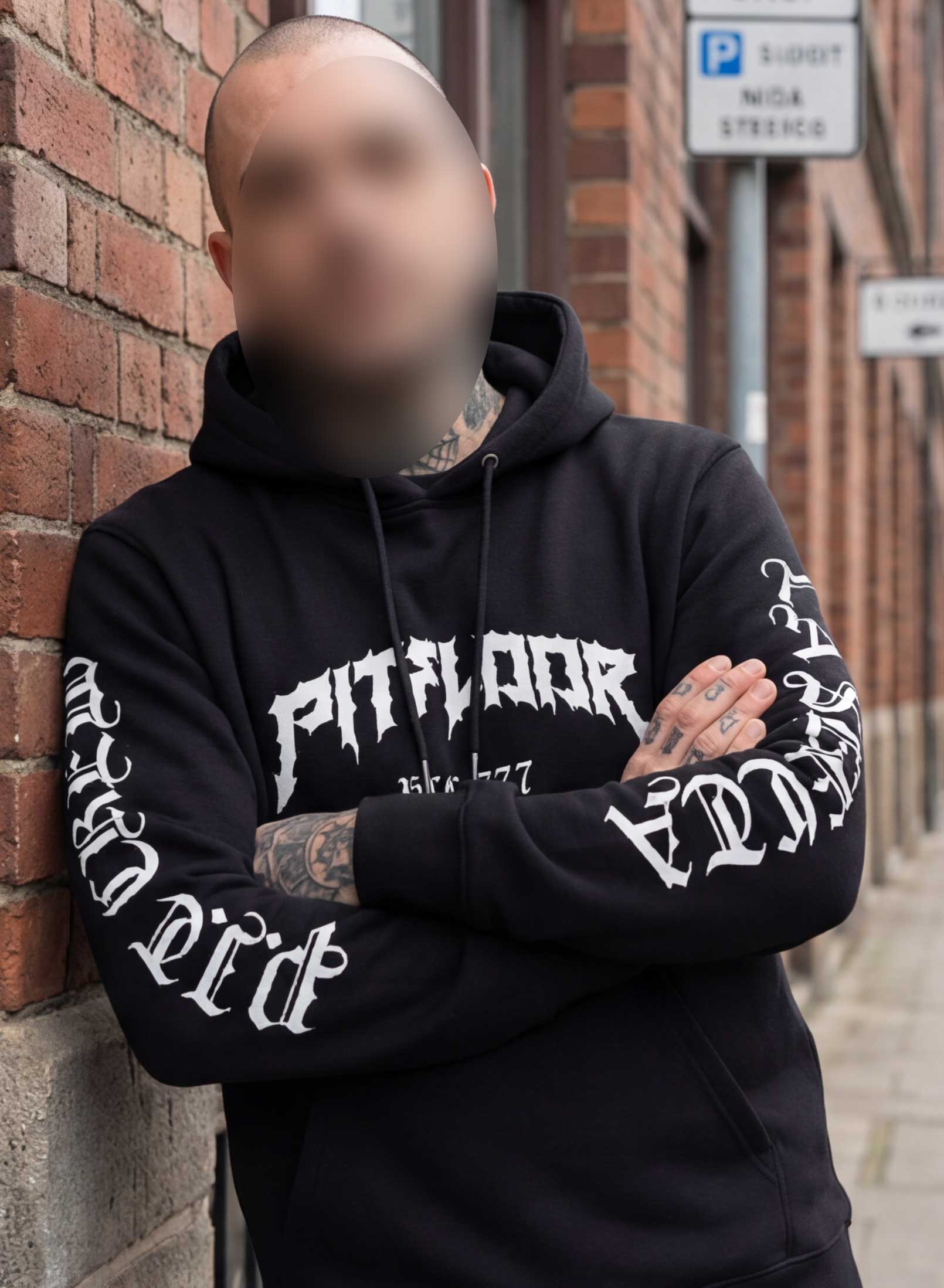 PITFLOOR Premium Eco Hoodie - Sleeve Print