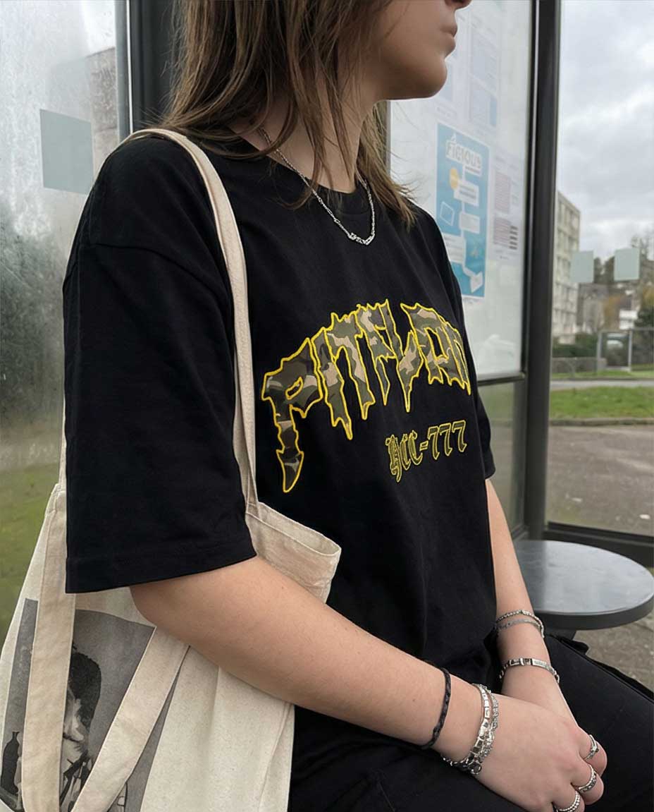 PITFLOOR Camouflage Logo - Oversized T-shirt