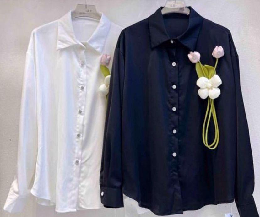 Floral Accent Button-Down Shirt