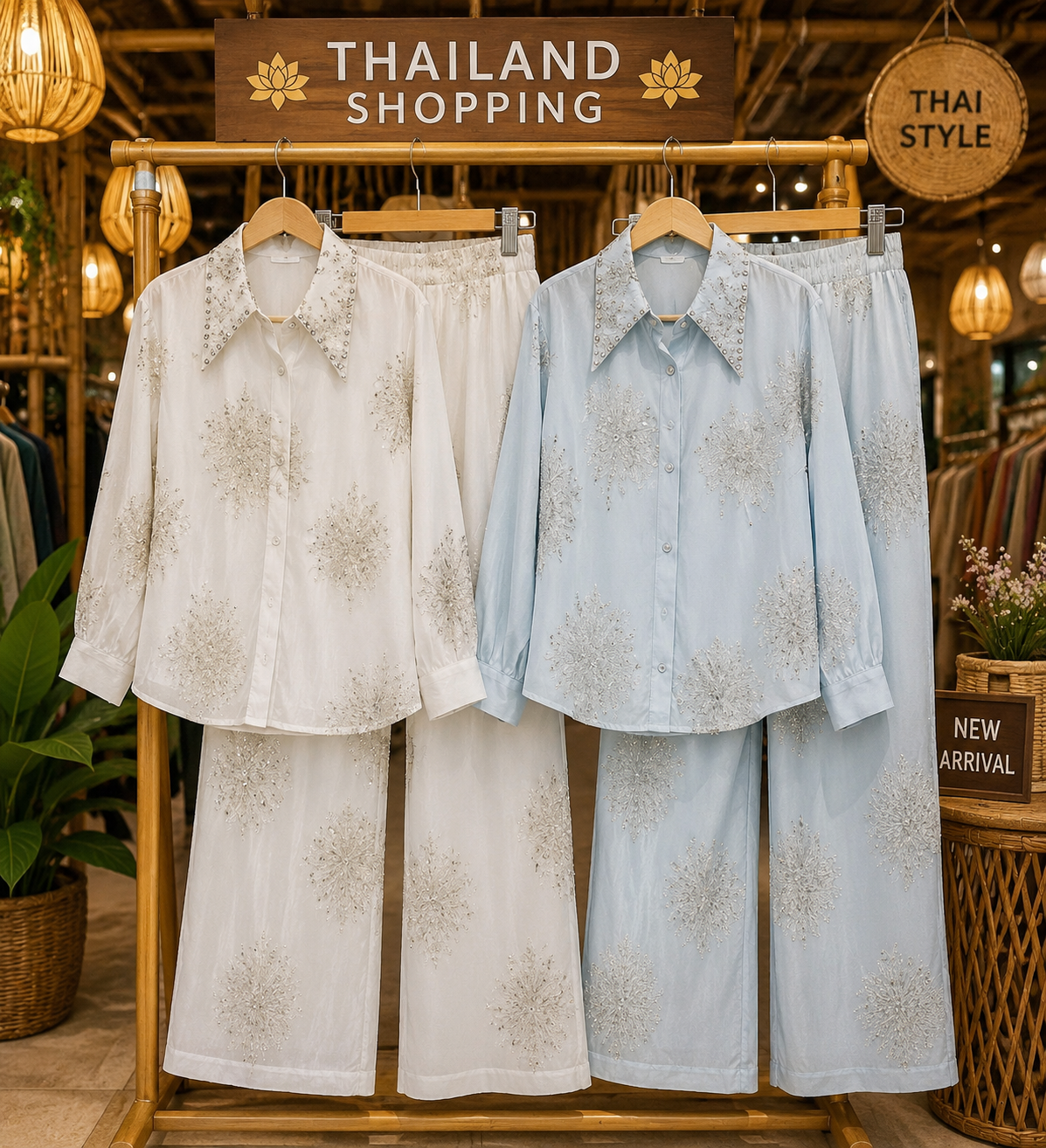 Embroidered Thai Lounge Set