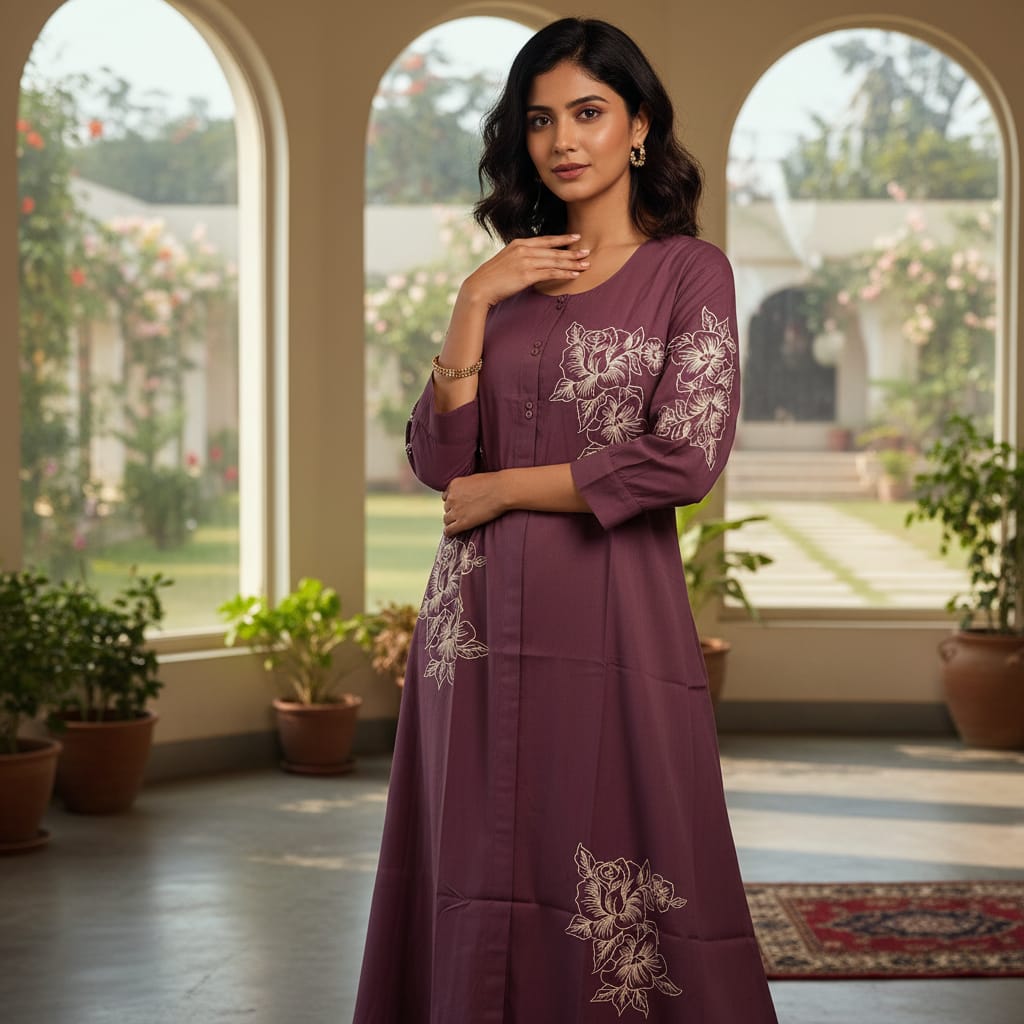 Rayon A line Kurtis_A10263