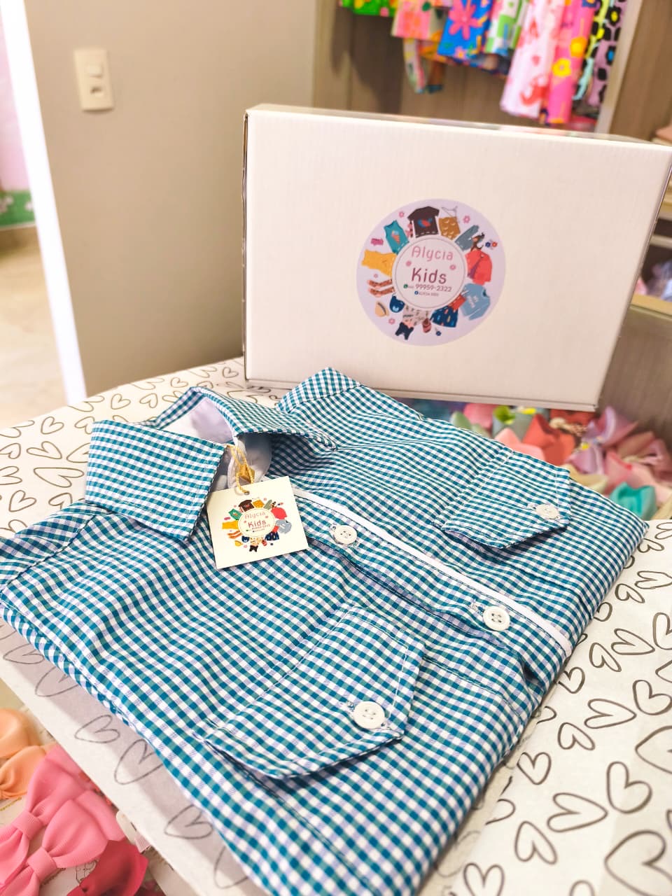 Camisa Infantil Xadrez