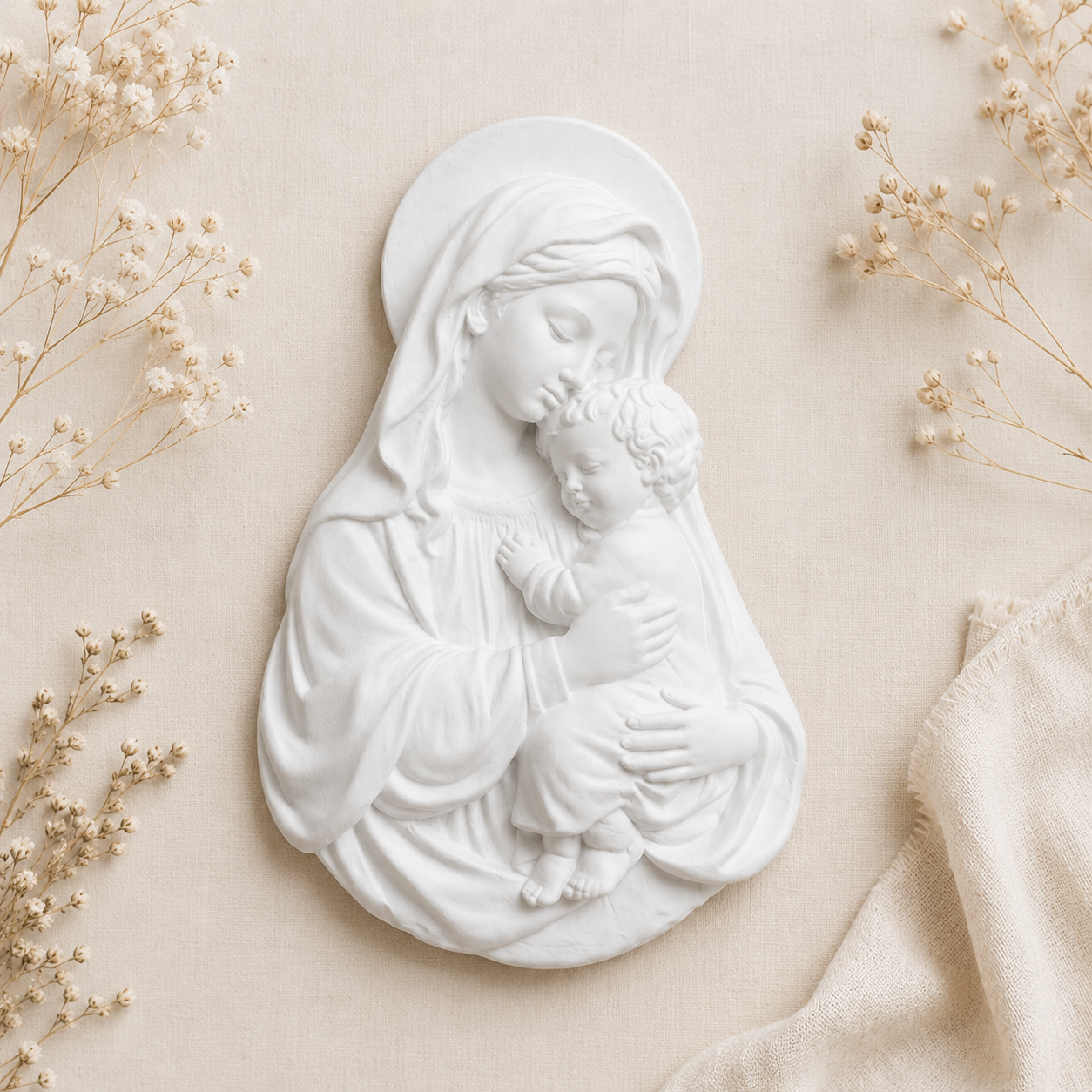 Relieve Virgen María "Dulce Caricia" para Cuadro Virgen Personalizado