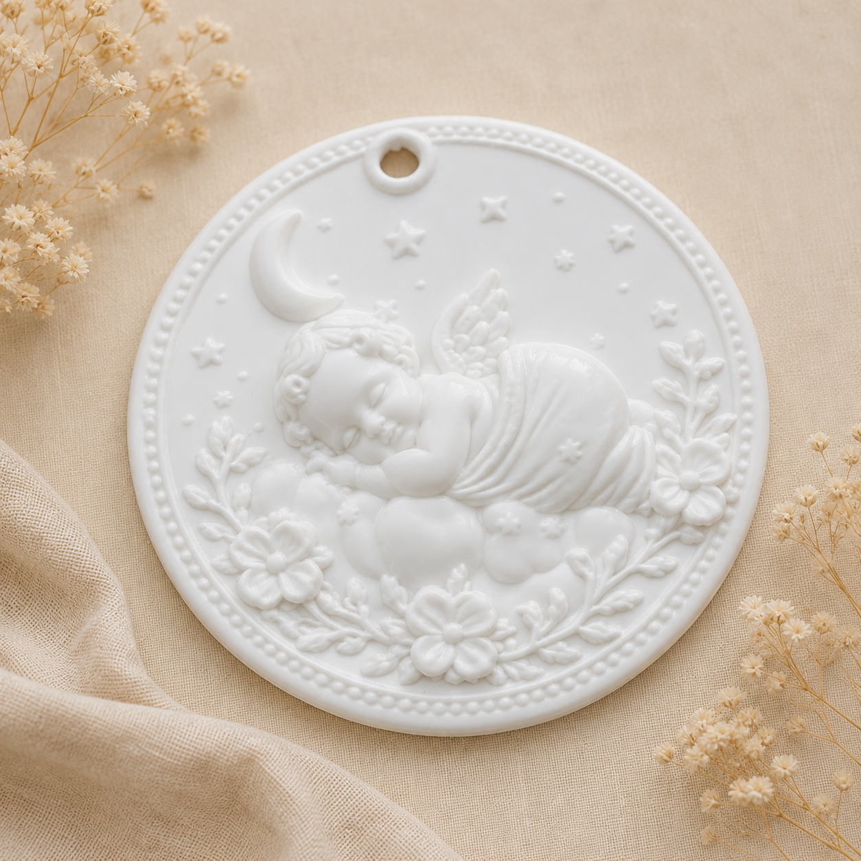 Medallón Infantil "Dulces Sueños"  | Decoración para Cuna y Bebé