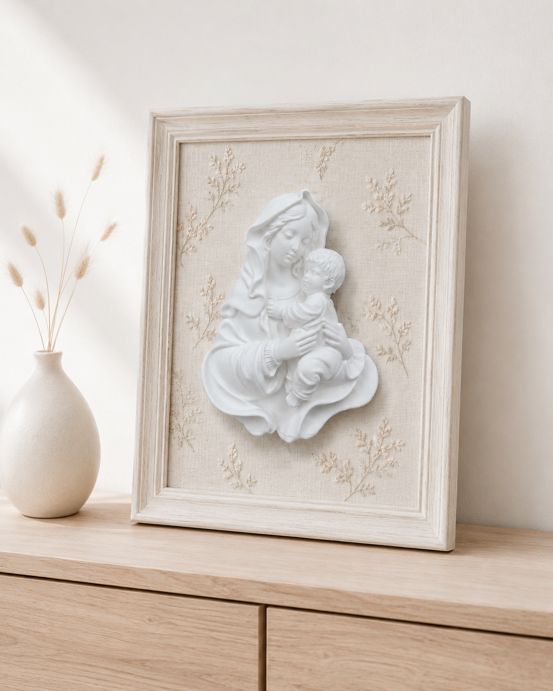 Relieve Virgen María "Dulce Abrazo" para Cuadro Virgen Personalizado