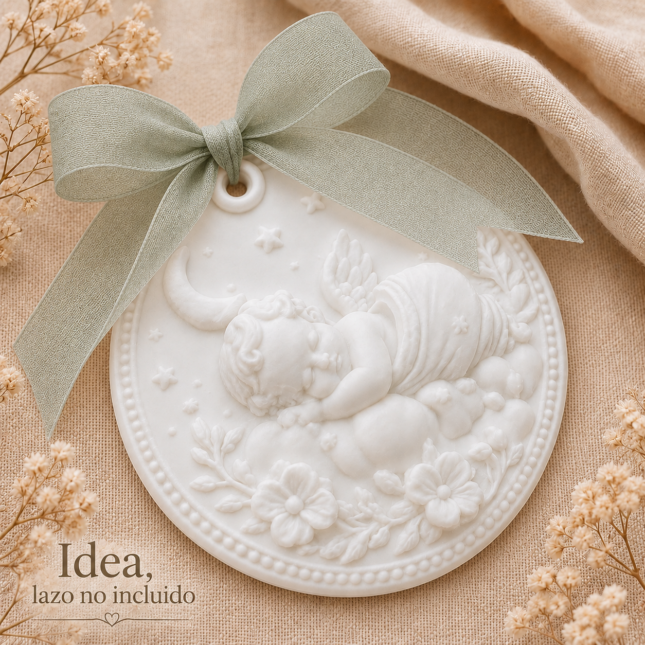 Medallón Infantil "Dulces Sueños"  | Decoración para Cuna y Bebé