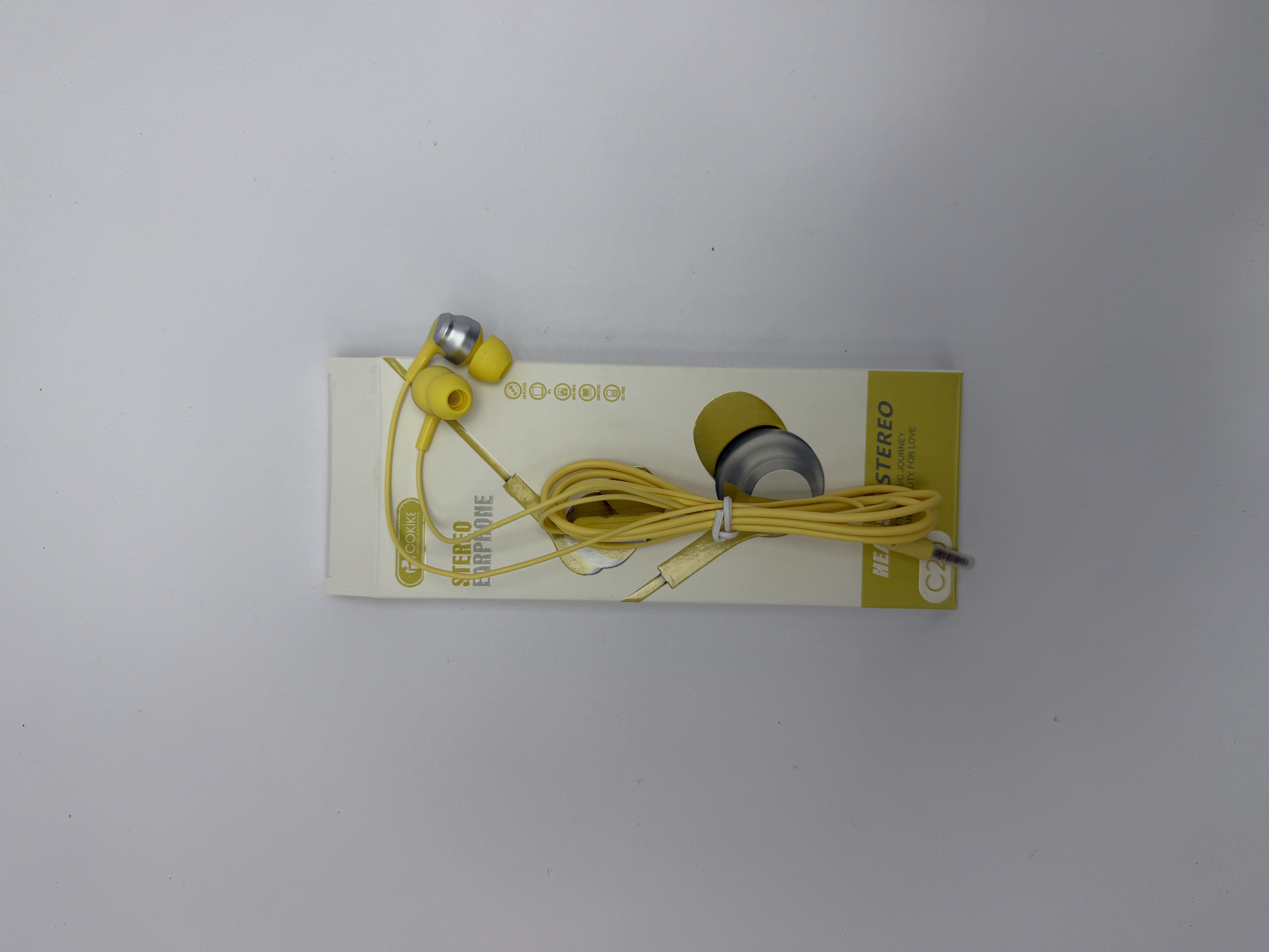 Auriculares Estéreo Amarillos