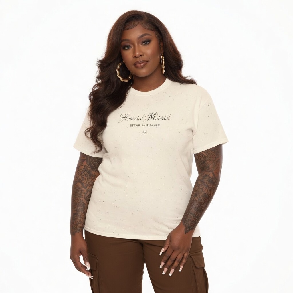 ANOINTED MATERIAL SIGNATURE IVORY TEE