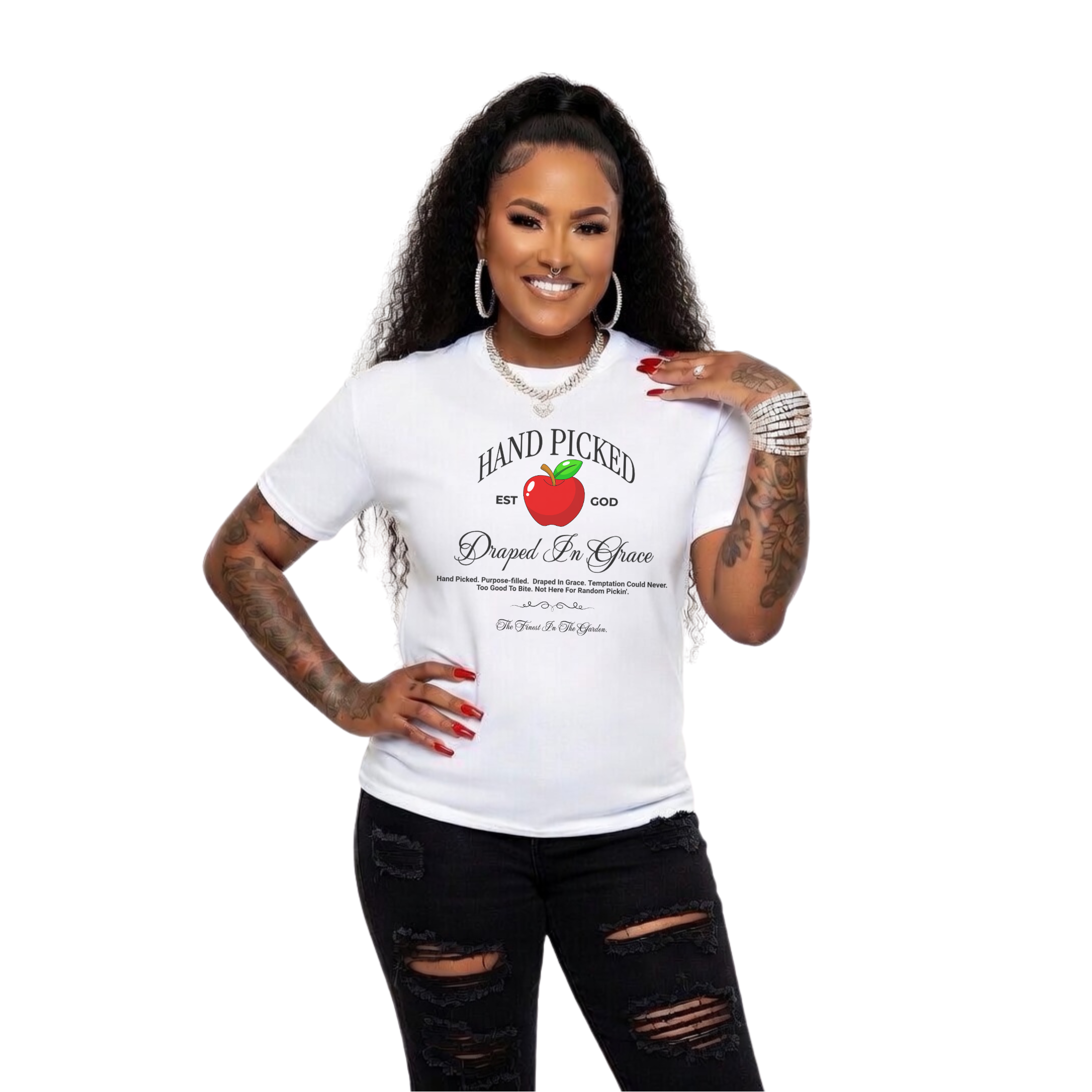 HAND PICKED WHITE TEE