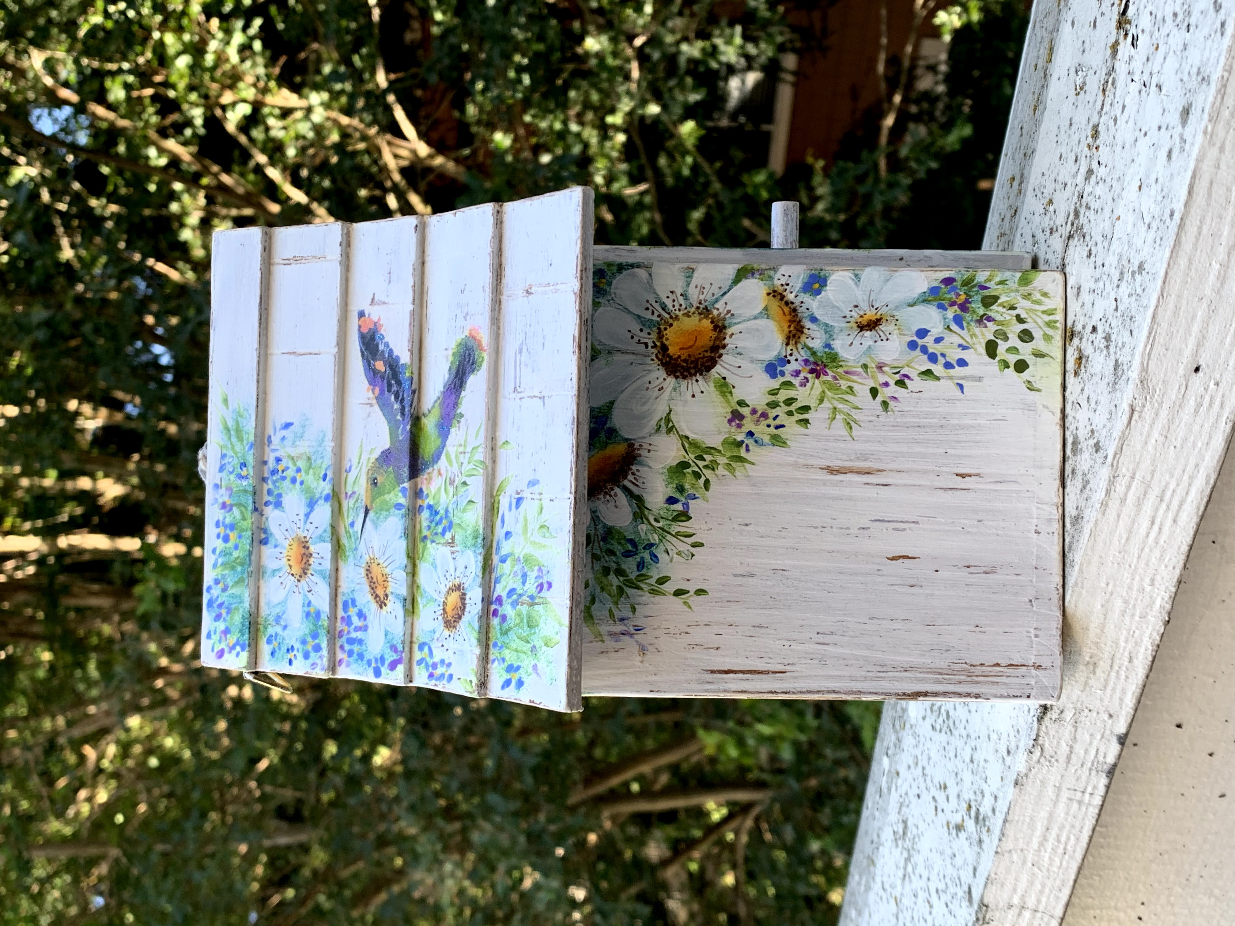 Floral Painted Birdhouse