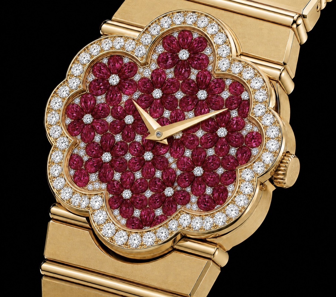 18k Flower Set Diamond Watch 