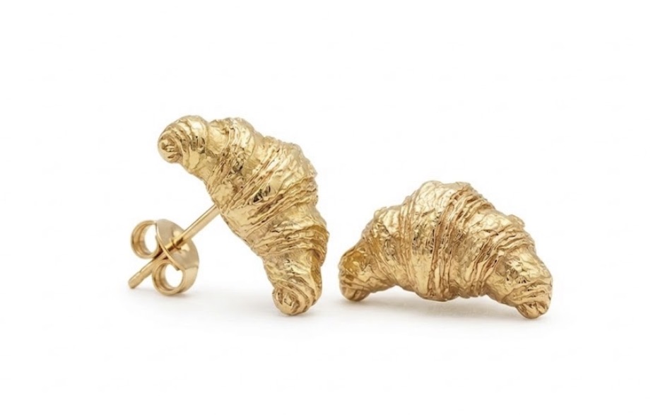 Croissant Earrings In 925 Silver 