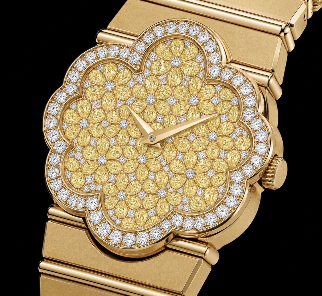 18k Flower Set Diamond Watch 