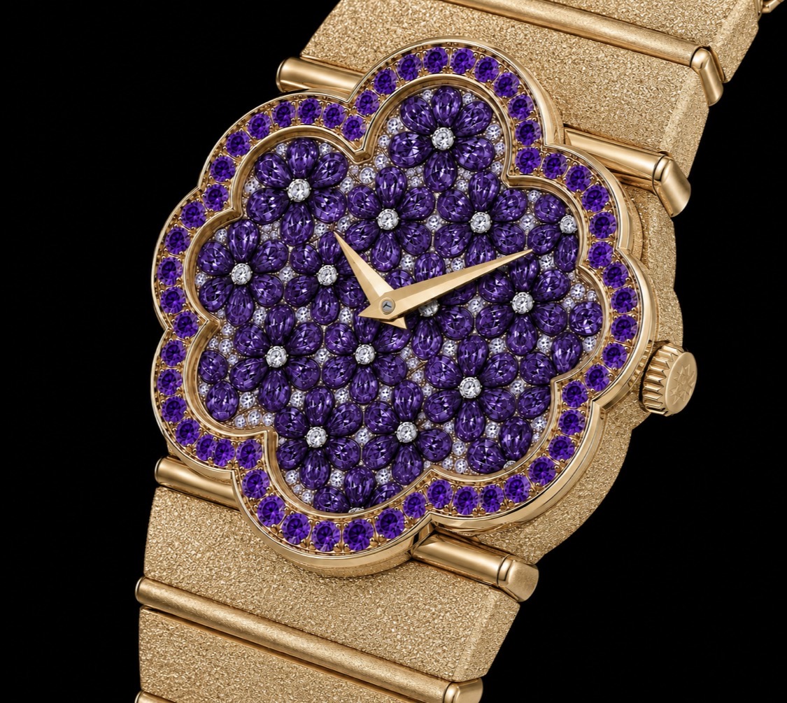 18k Flower Set Diamond Watch 
