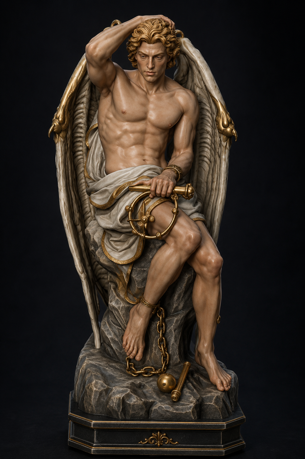Guardian Angel 3D Statue | Hand-Painted Heavenly Angel Sculpture | Celestial Home Decor | Fantasy Collectible | Elegant Display Figure