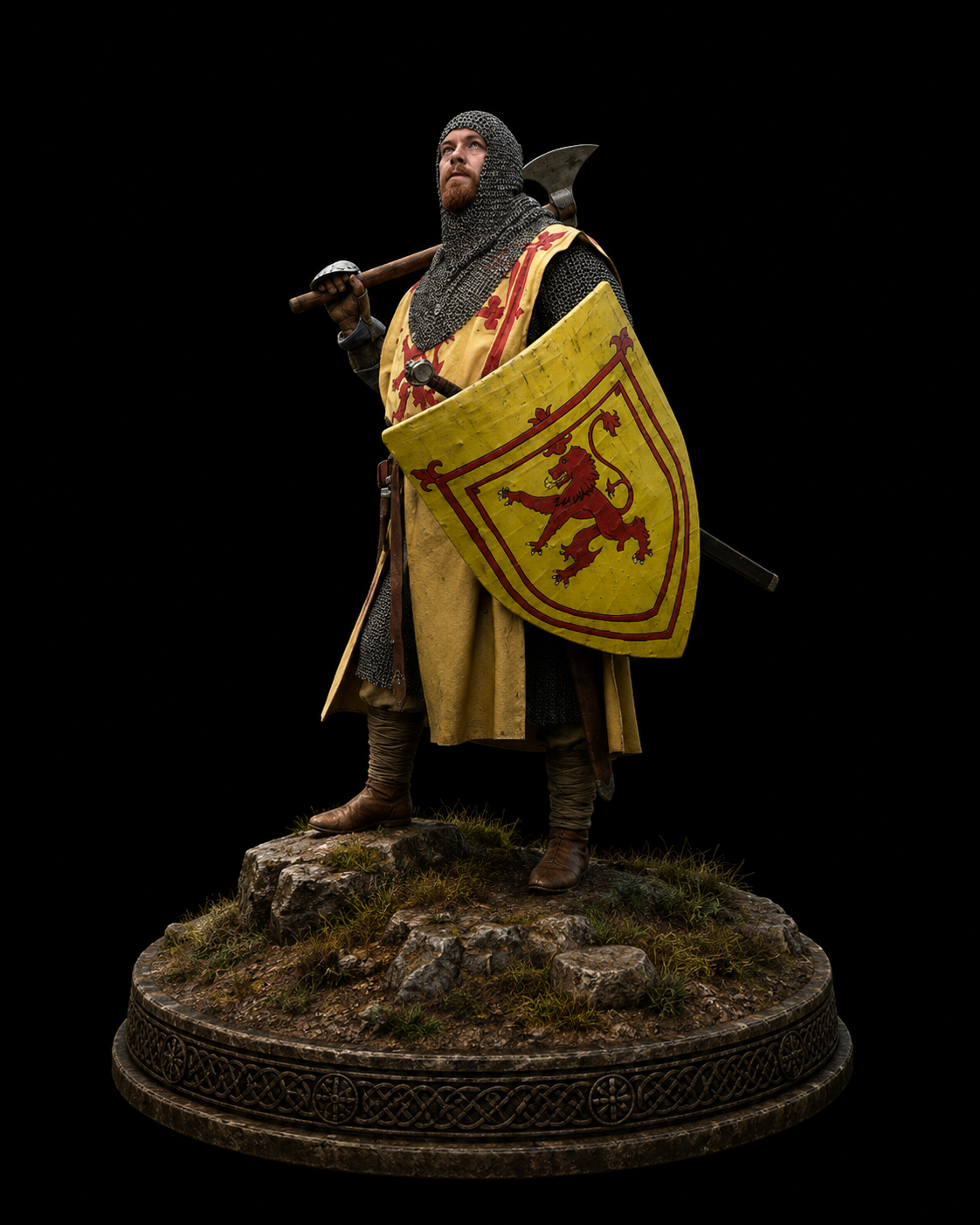 Robert the Bruce Statue | King of Scots Warrior Collectible | Scottish Freedom Fighter Figure | Medieval Scotland King Sculpture | Bannockburn Hero Decor