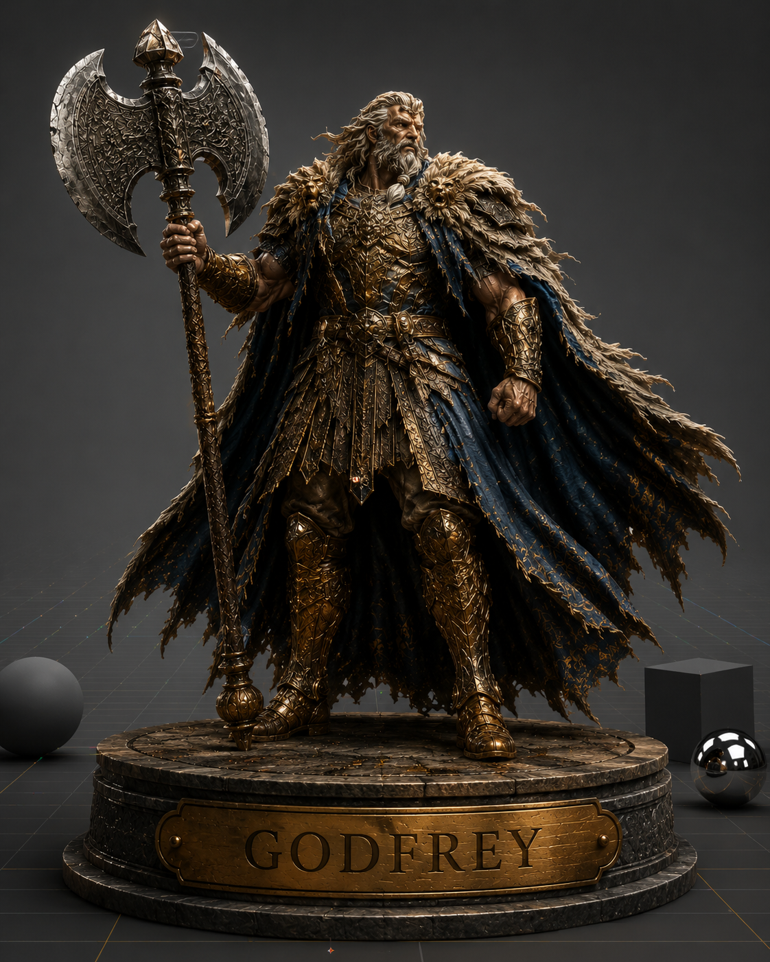 Godfrey Inspired Warrior King Statue | Elden Ring Inspired Collectible | First Elden Lord Figure | Dark Fantasy Decor | RPG Gamer Gift