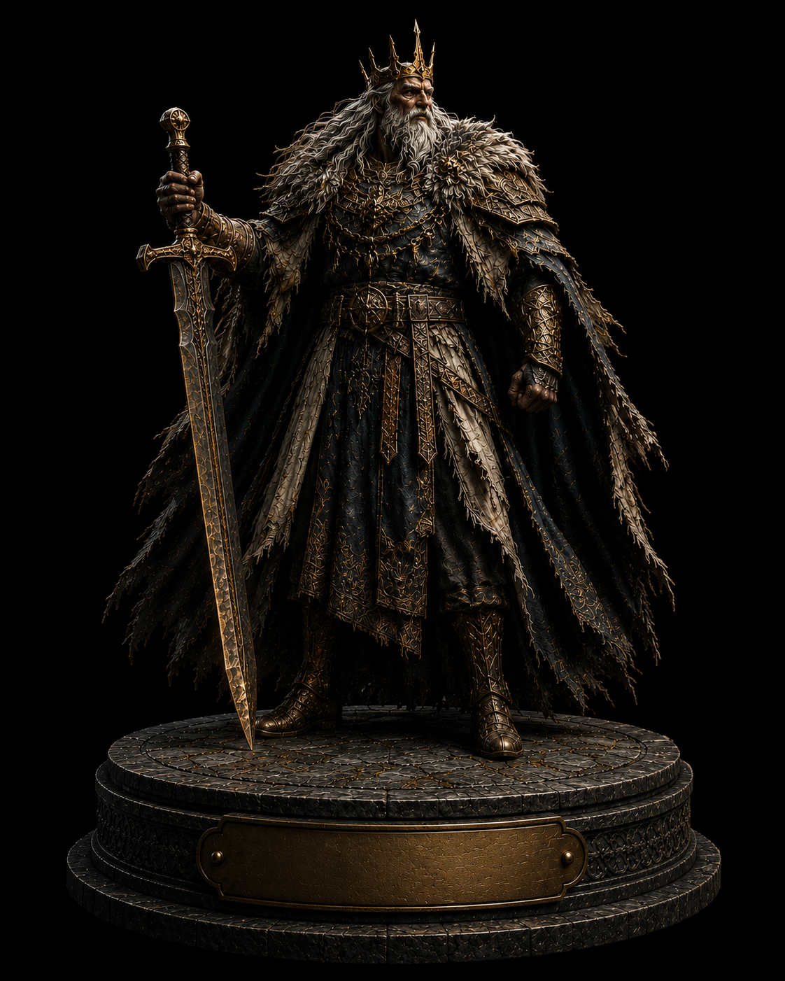 Gwyn Lord of Sunlight inspired Statue | Dark Souls Collectible Figure | Lord of Cinder Display | Soulsborne Fantasy Decor | Gamer Gift