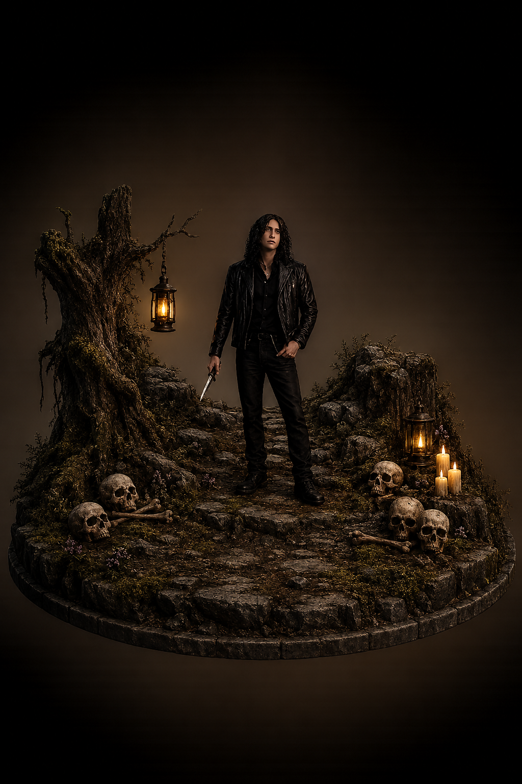 The Night Stalker Forest Diorama 3D Statue | Horror Display Figure | Dark Woodland Decor | Slasher Collectible | Hand Painted Figure