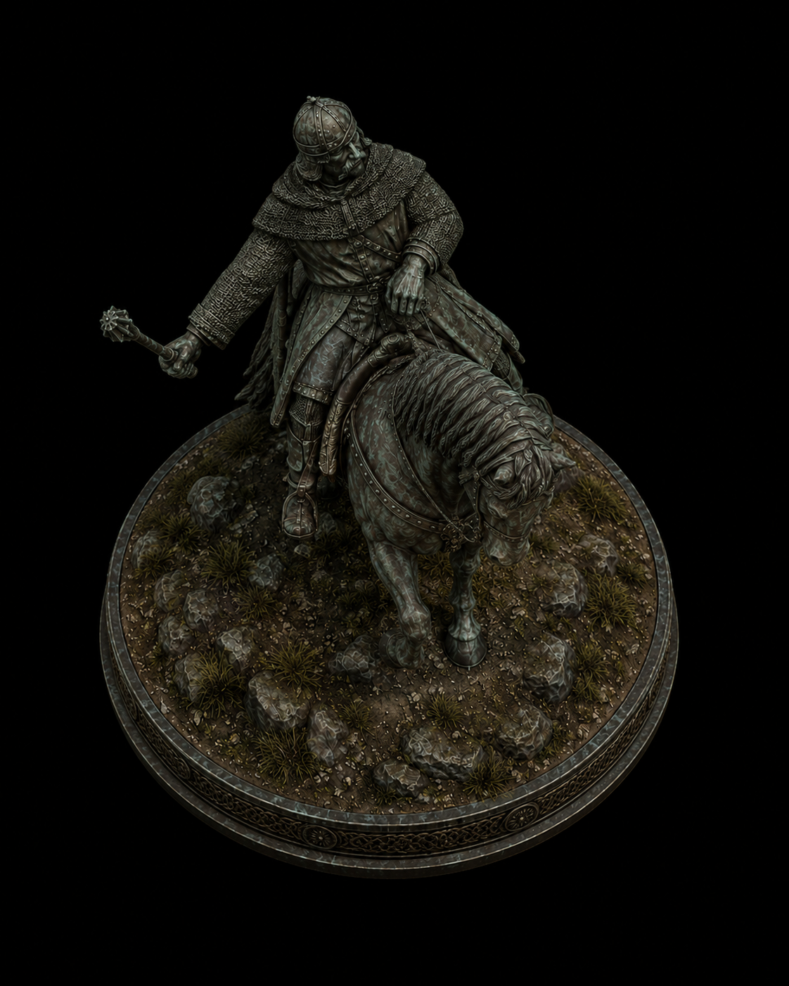 Jan Žižka Statue | Hussite Warrior Collectible | Medieval Czech General Figure | Legendary Bohemian Commander Sculpture | Historical Knight Decor