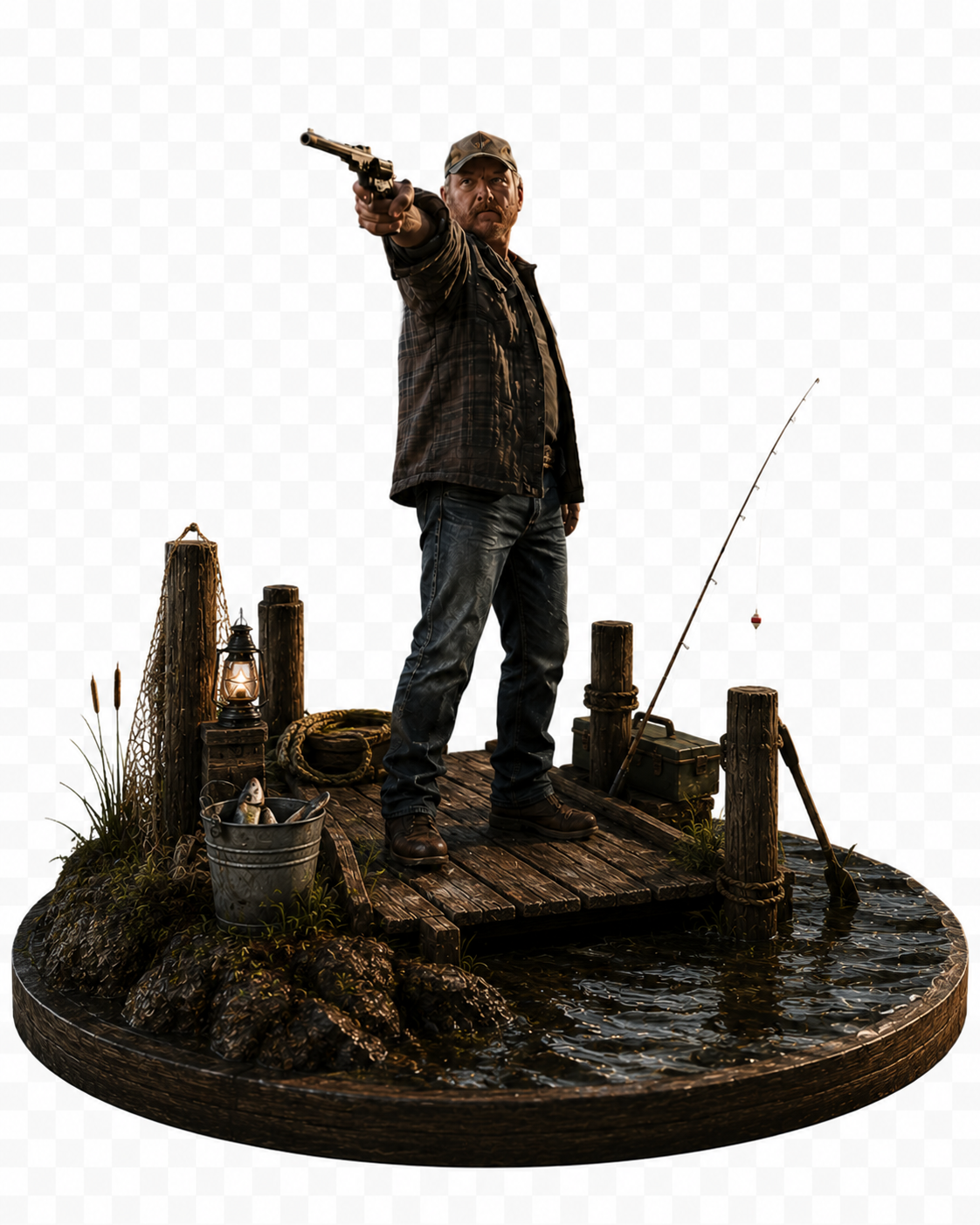Bobby Singer 3D Statue | Hand-Painted Supernatural-Inspired Collector Figure | Hunter Display | Horror TV Decor