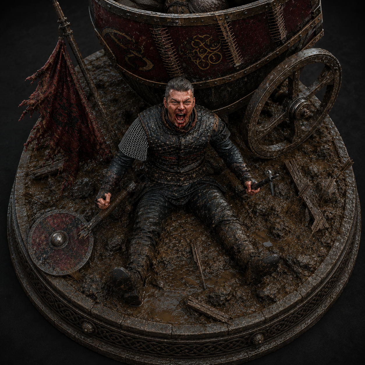 Ivar the Boneless 3D  Statue | Viking Warrior Collectible | Legendary Ragnarsson Figure | Norse Berserker Decor | Viking History Art