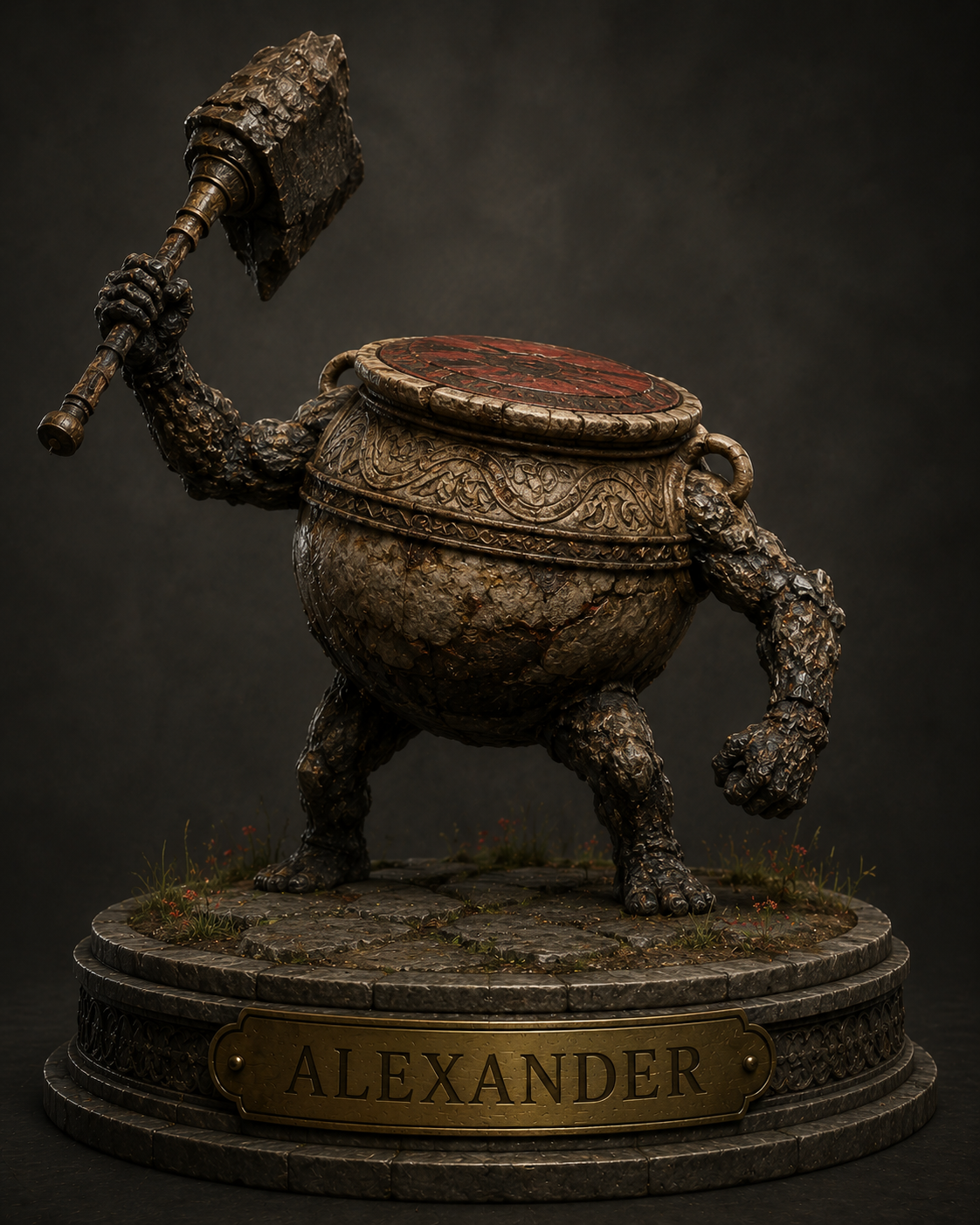 Alexander Iron Fist Statue | Elden Ring Collectible Figure | Warrior Jar Display | Fantasy Gaming Decor | Elden Ring Fan Gift
