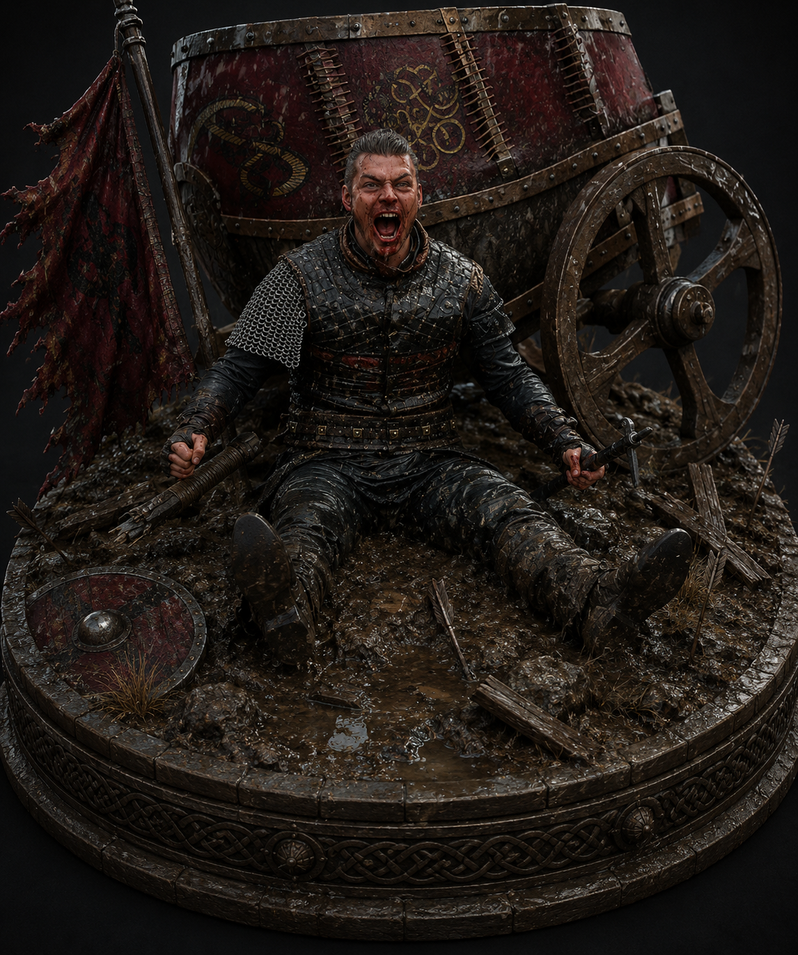 Ivar the Boneless 3D Statue | Viking Warrior Collectible | Legendary Ragnarsson Figure | Norse Berserker Decor | Viking History Art