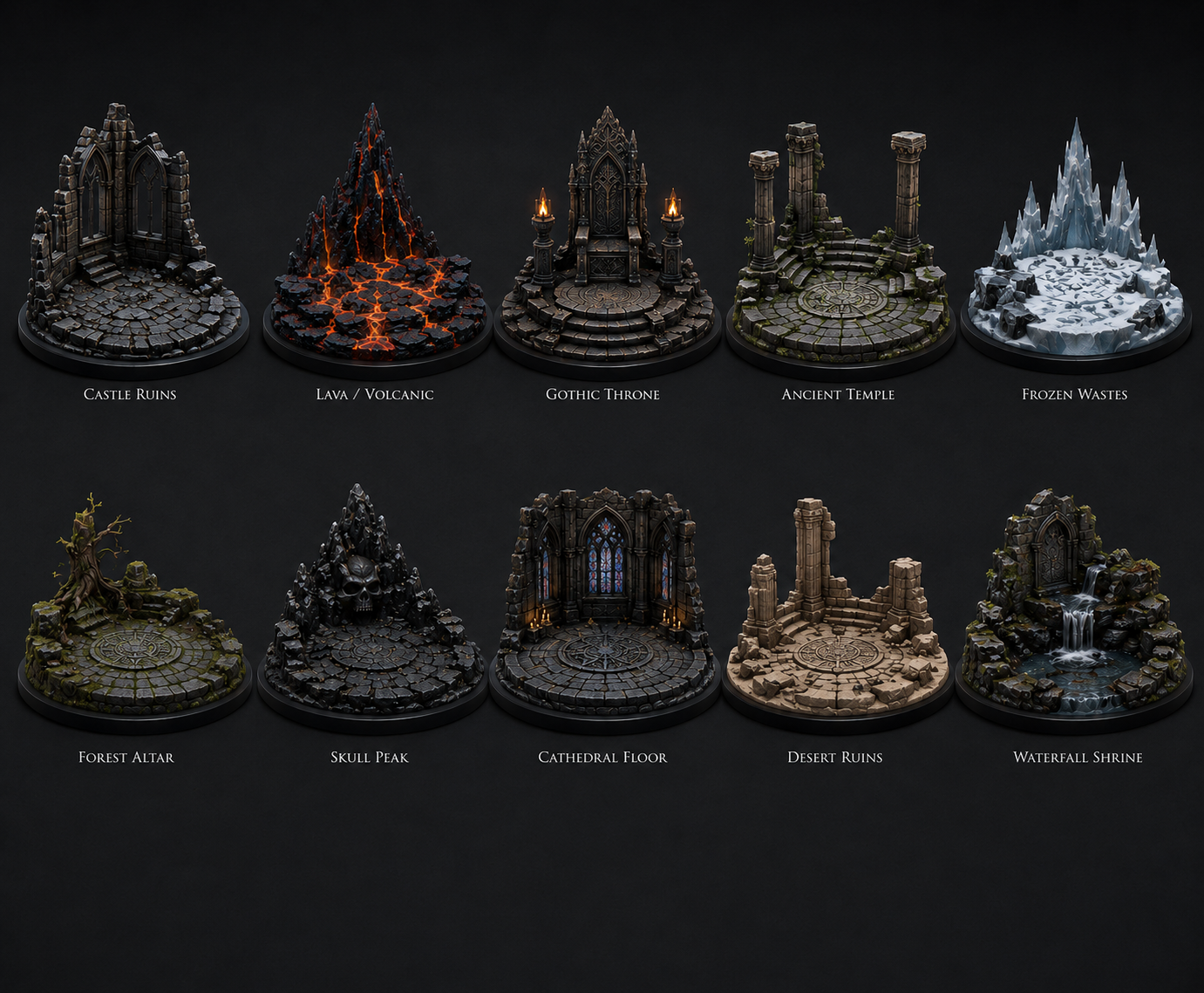Fantasy Miniature Terrain Display Sets